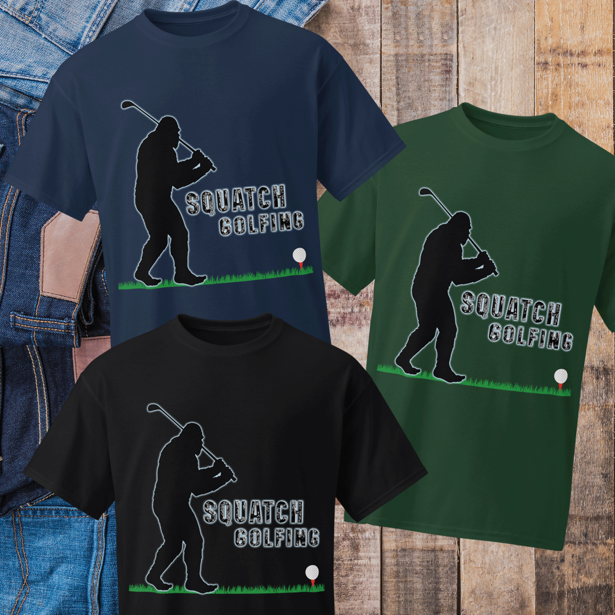 Sasquatch Golfing DryBlend® Sports Moisture-Wicking T-Shirt