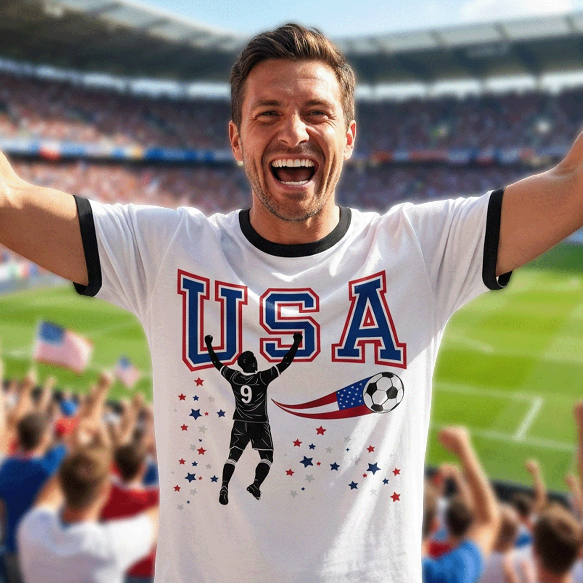 USA Soccer Ringer T-Shirt