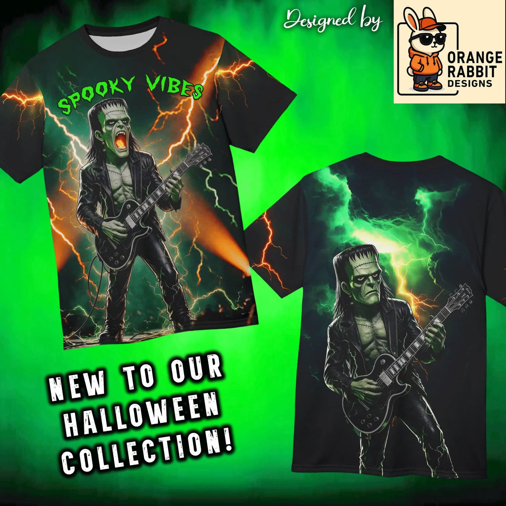 Rockstar Frankenstein All-Over Print Tee