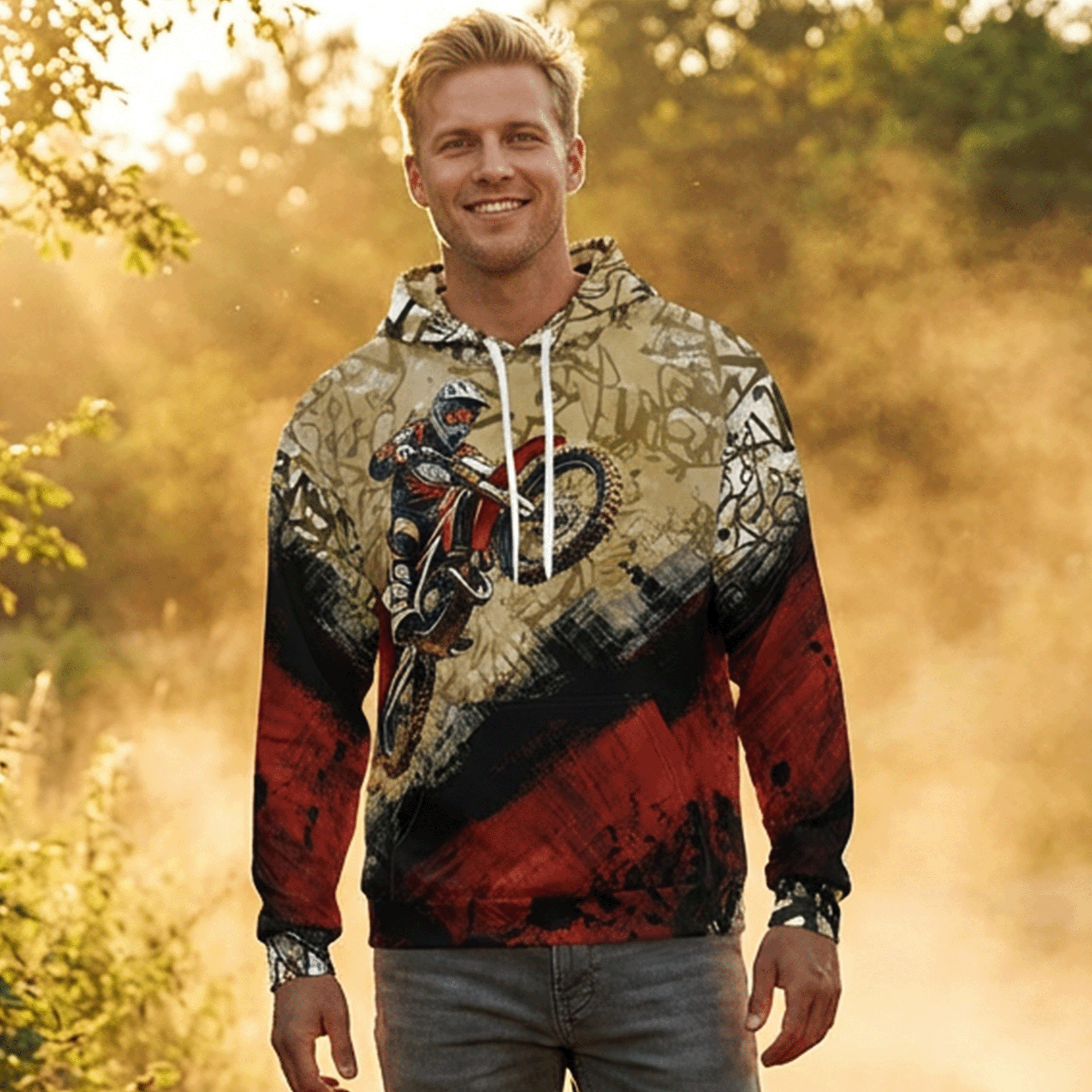 MOTOCROSS Graffiti Grunge Hoodie