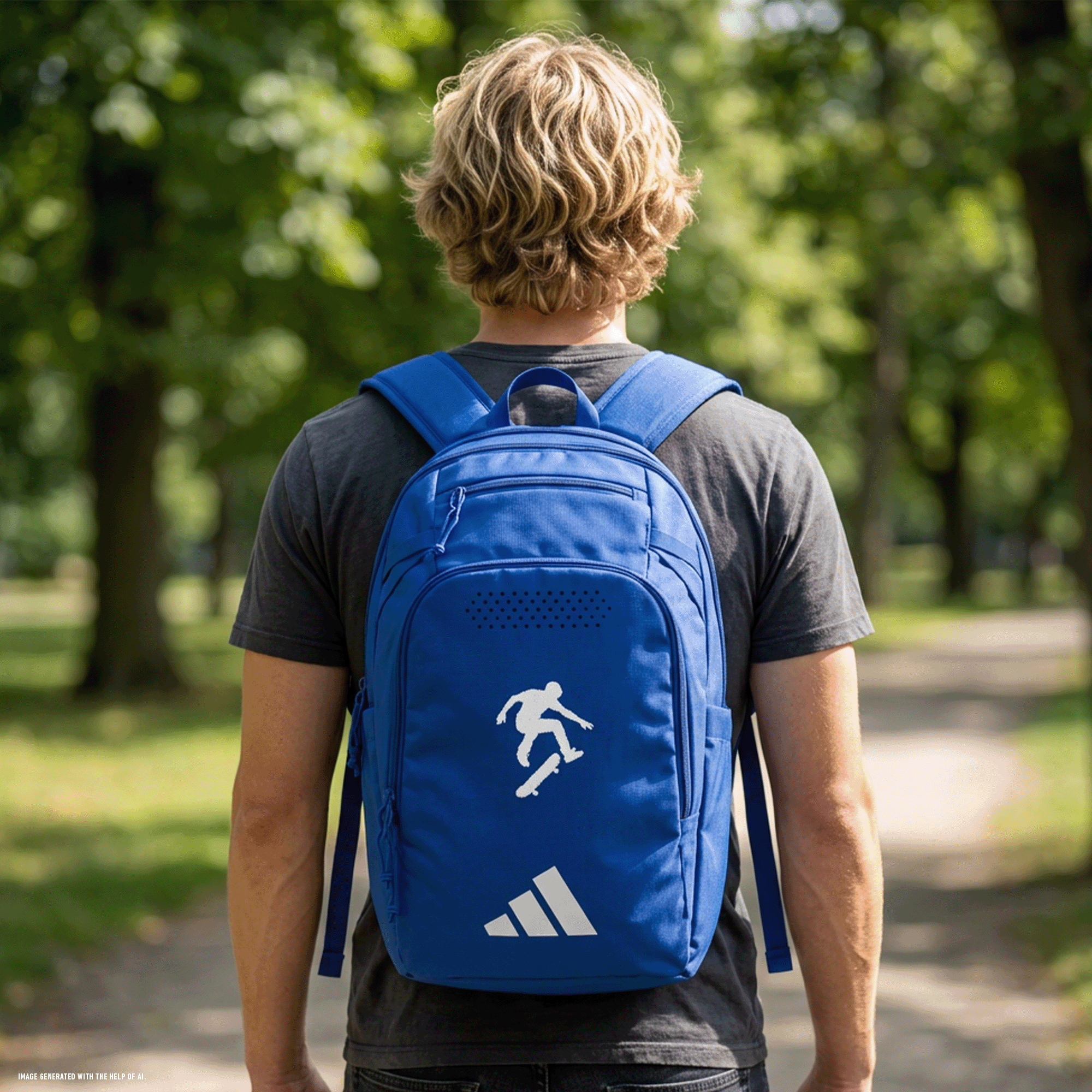 Embroidered Skateboarder Adidas Defender 5 Backpack
