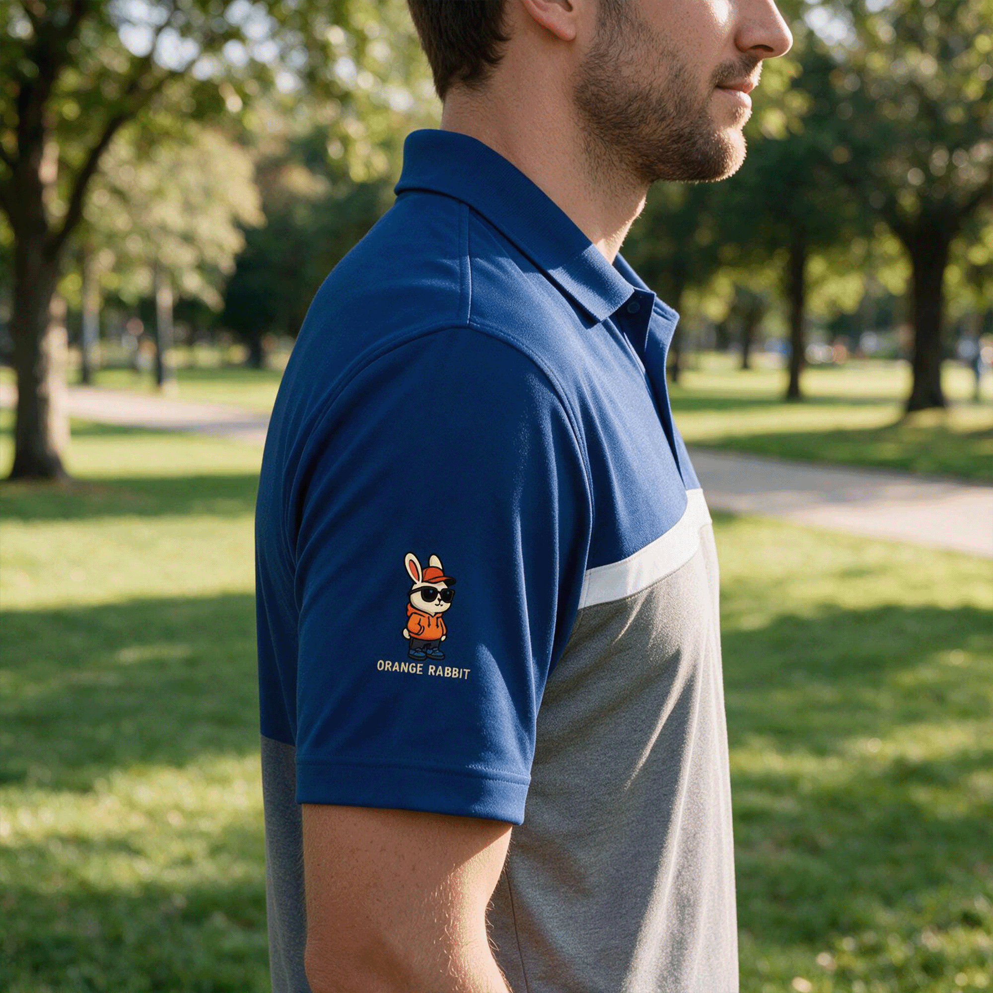 Neon Green Palm Trees Sport-Tek Colorblock Polo