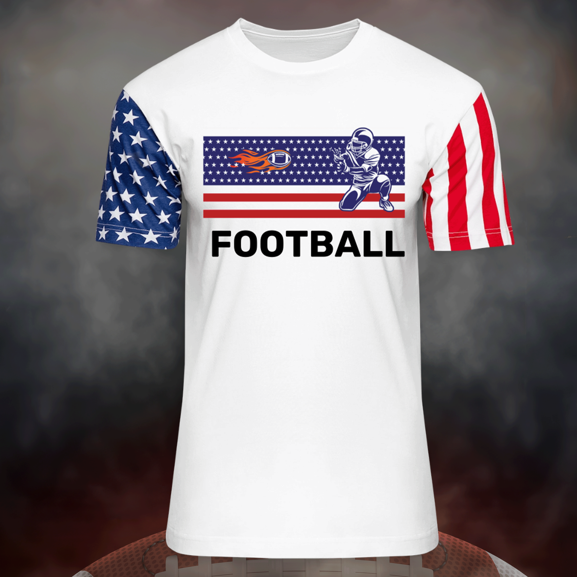 Football Patriotic Unisex Stars & Stripes T-Shirt