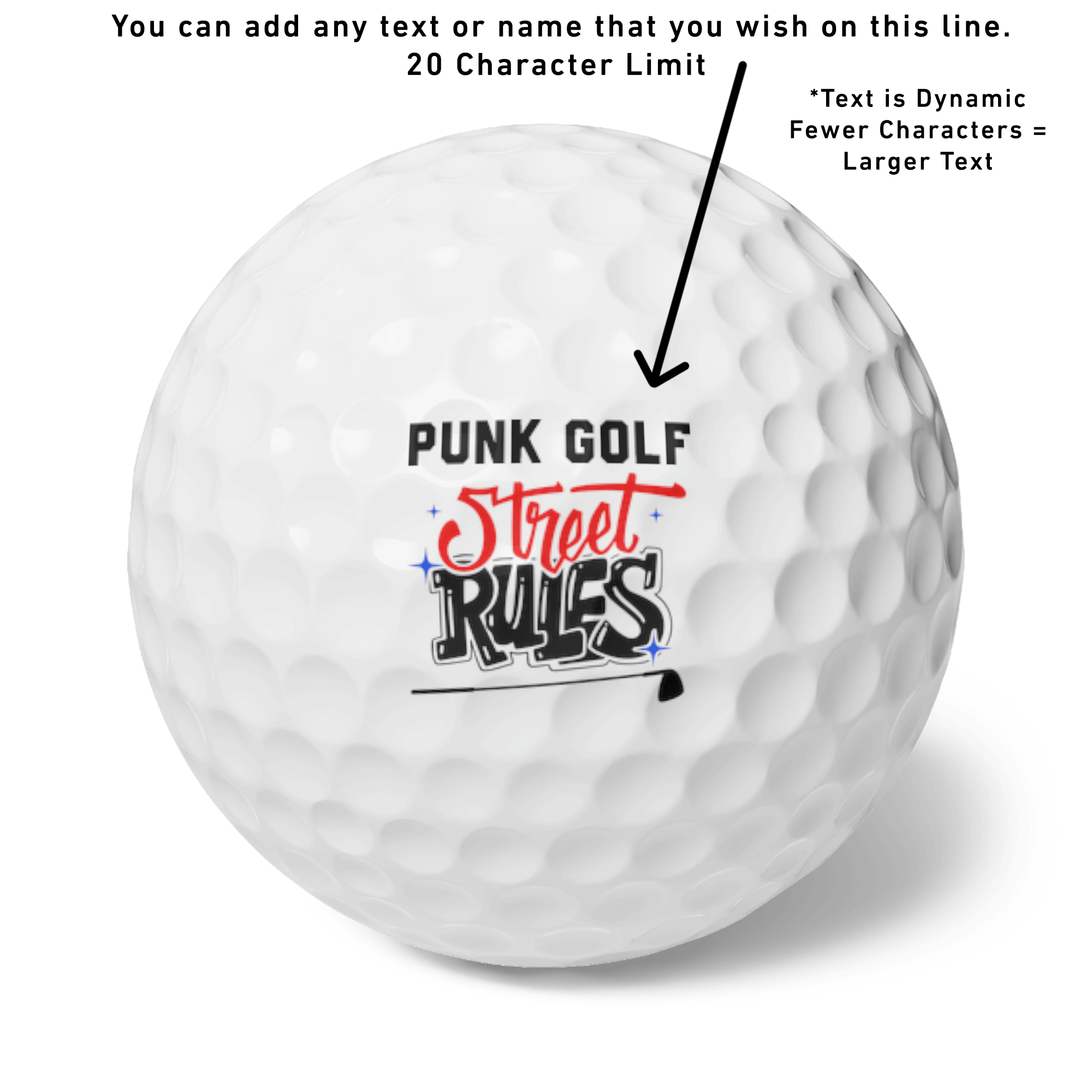 PERSONALIZED Street Rules Golf Balls