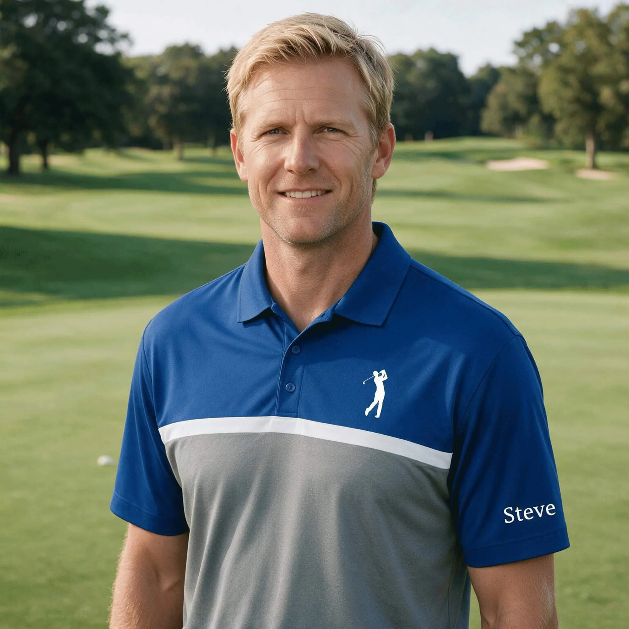 Custom Name Men’s Golf UV Micropique Colorblock Polo