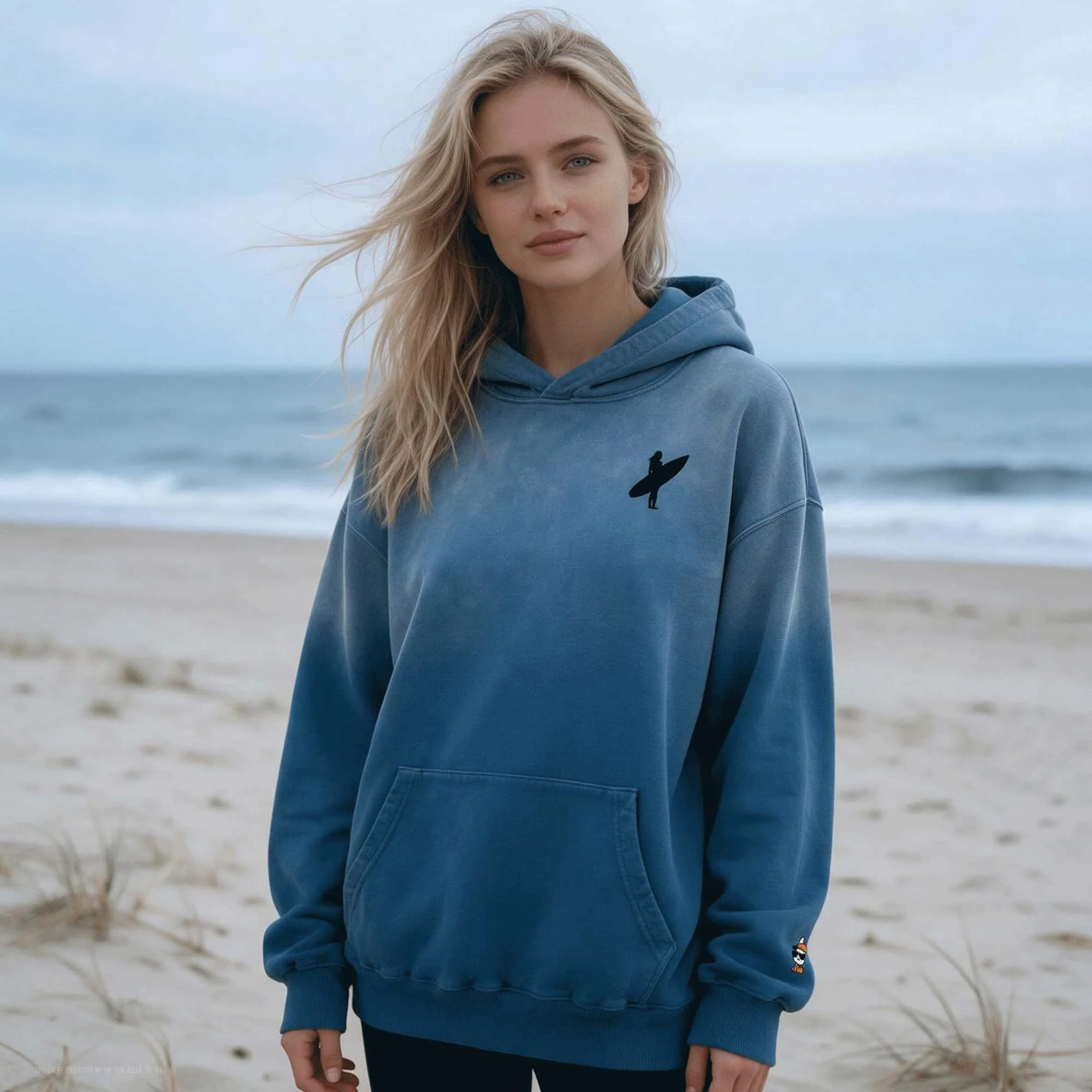Surfer Girl Heavyweight Sun Faded Oversized Hoodie