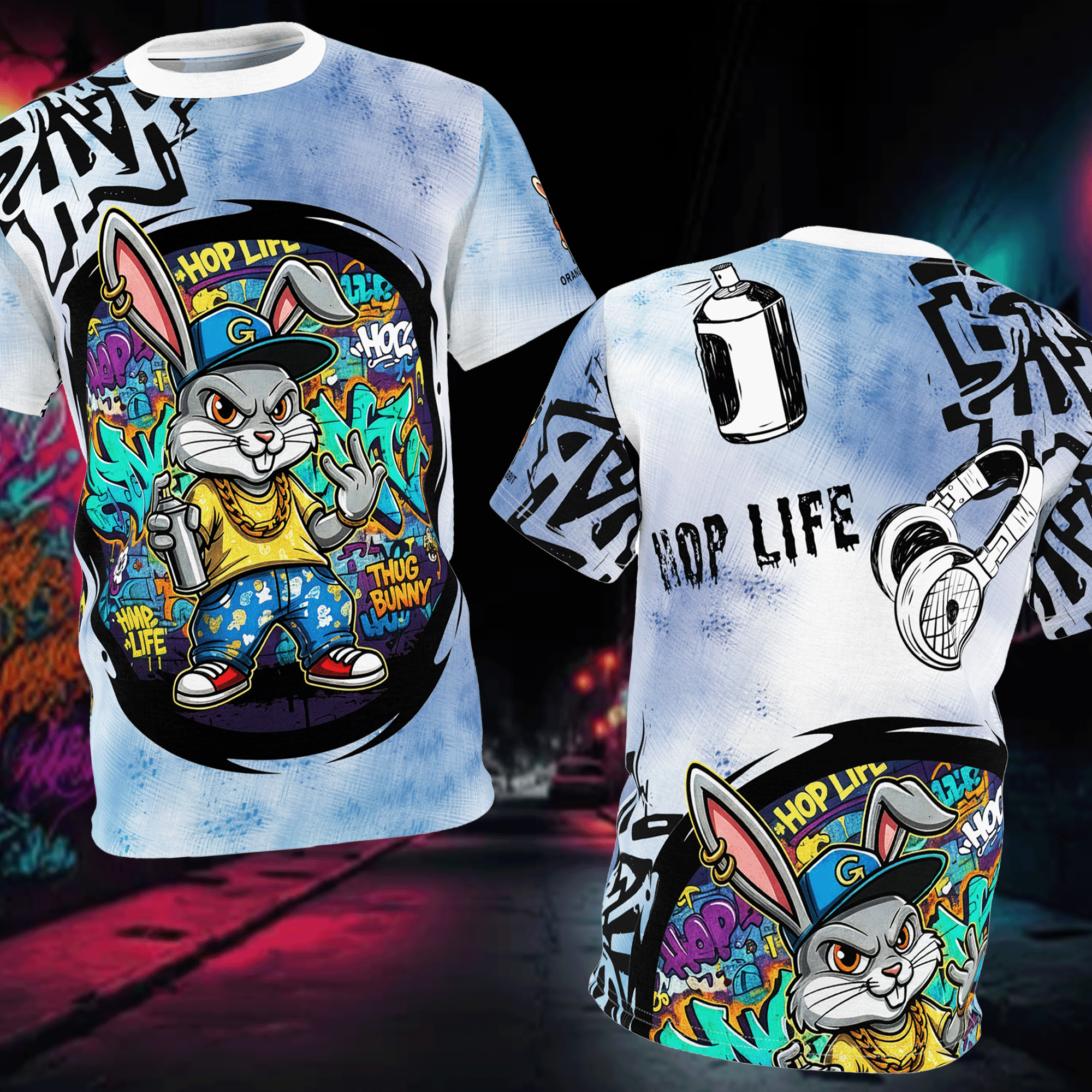 Graffiti Street Bunny Tee
