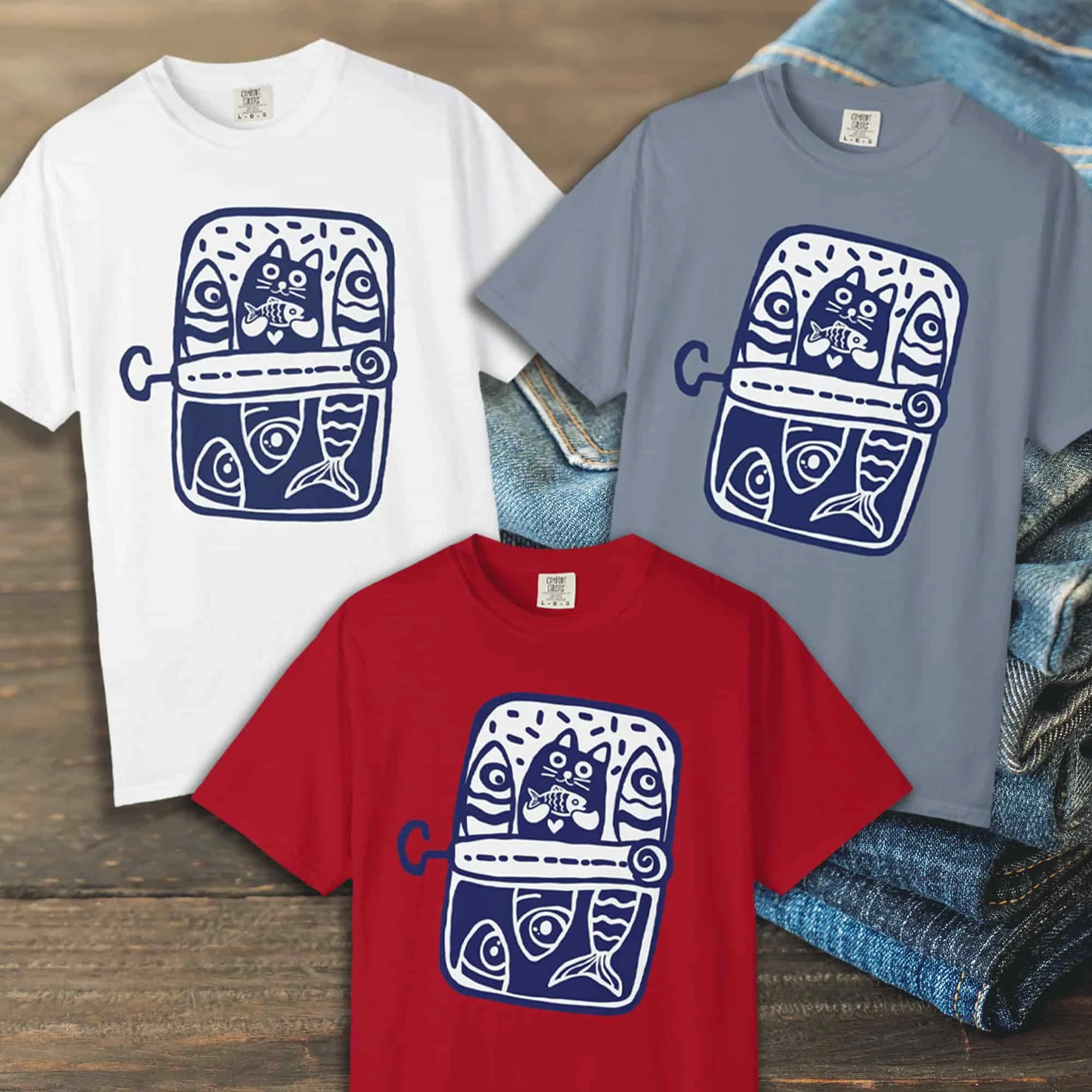 Sardine Can Kitty Unisex T-Shirt