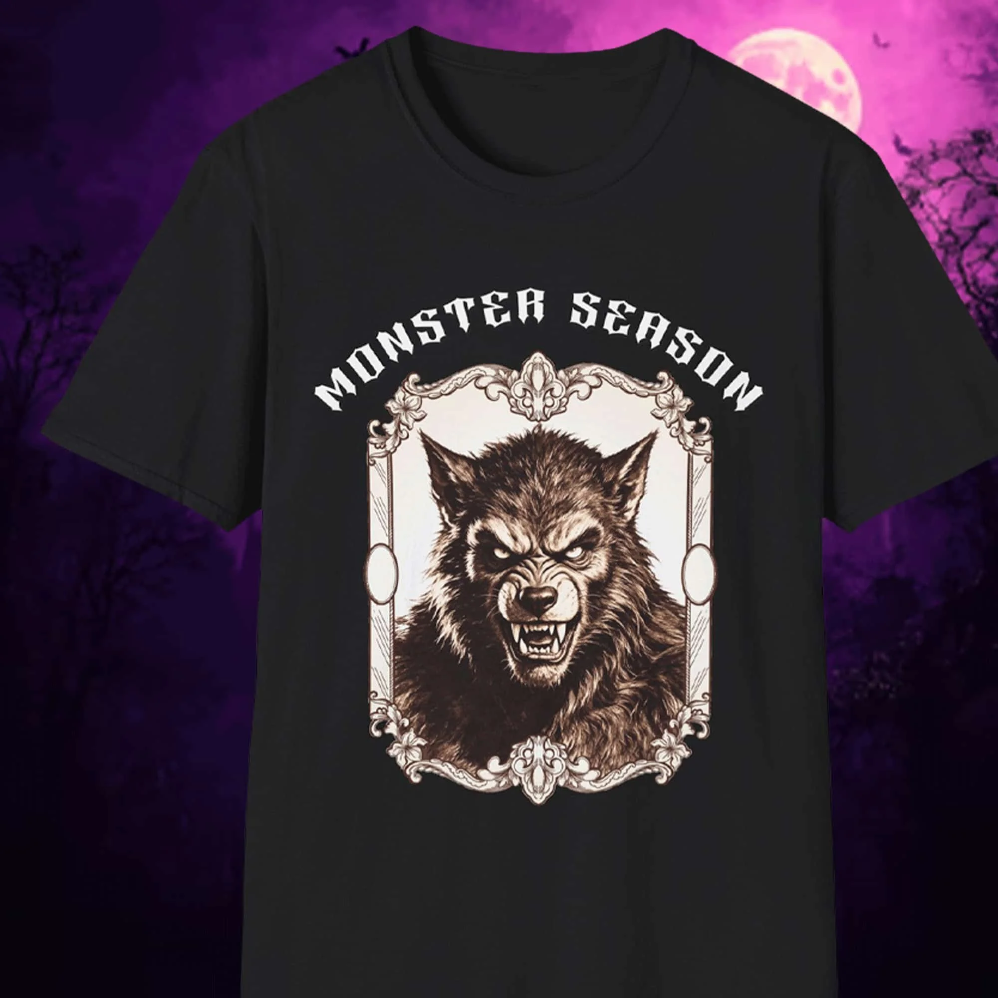 Vintage Werewolf Season Soft-style T‑Shirt