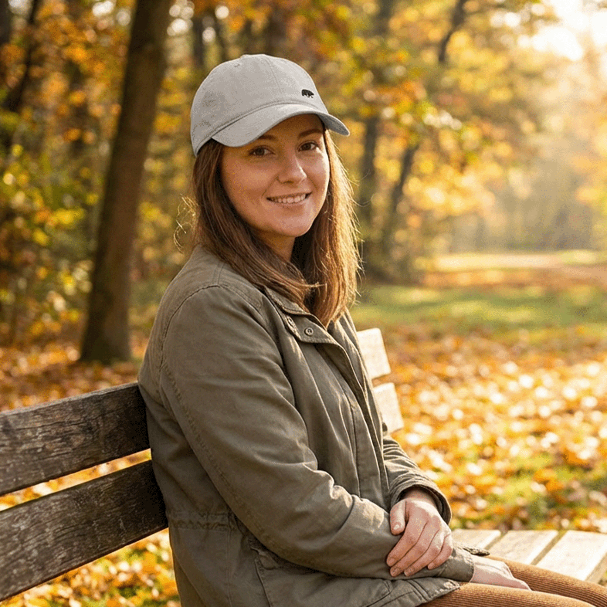 Little Black Bear Garment-Washed Cap