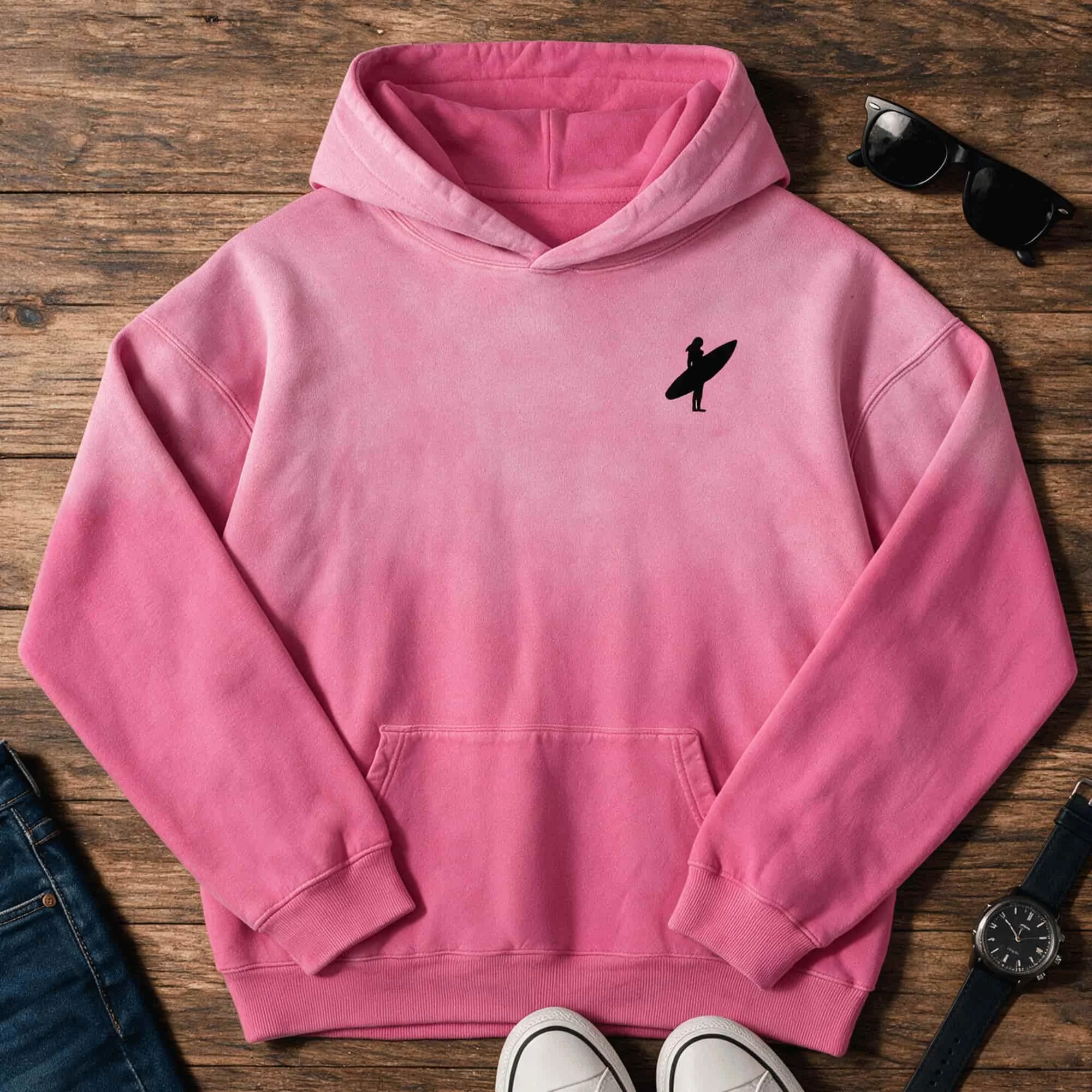 Surfer Girl Heavyweight Sun Faded Oversized Hoodie
