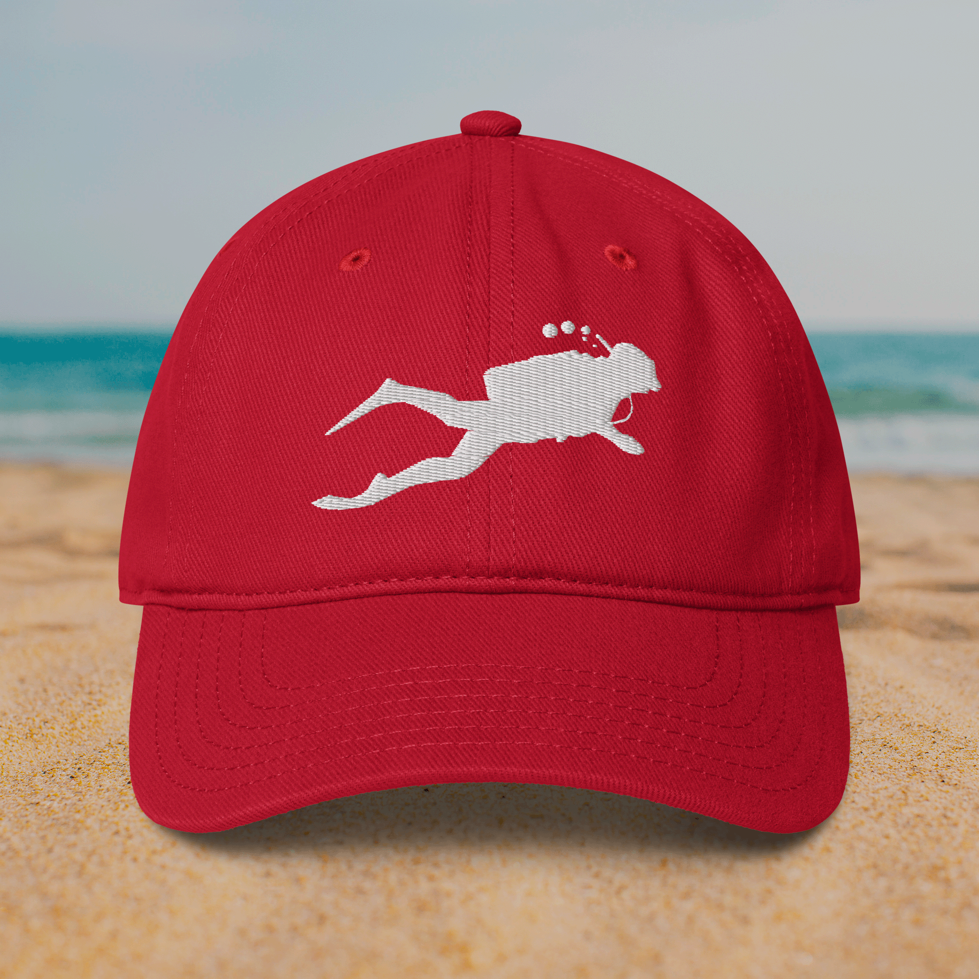 Embroidered Scuba Diver Cap