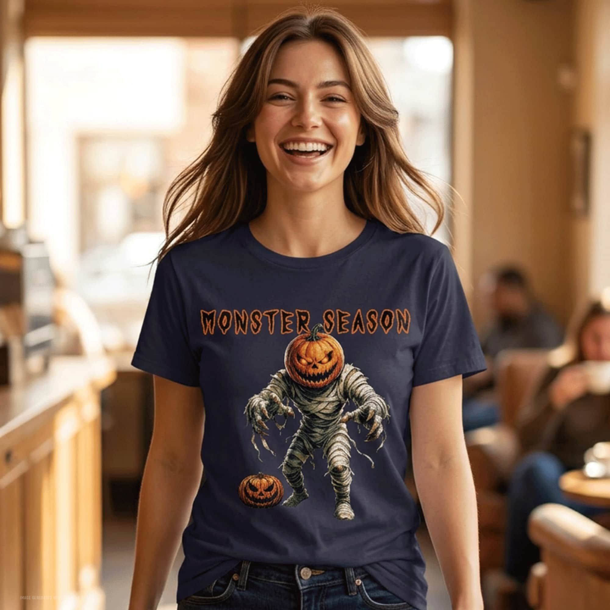 Pumpkin Head Mummy Monster Recycled Tee