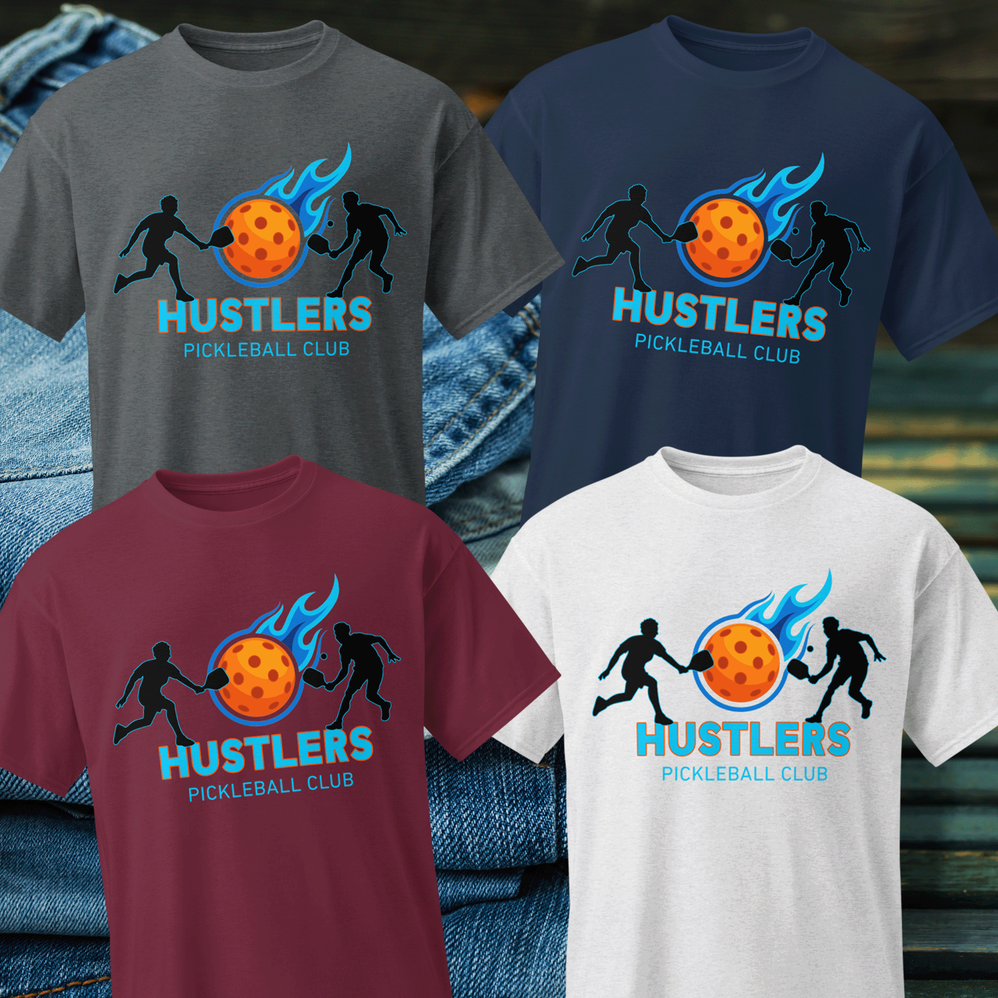 HUSTLERS Pickleball Club Moisture-Wicking DryBlend® T-Shirt
