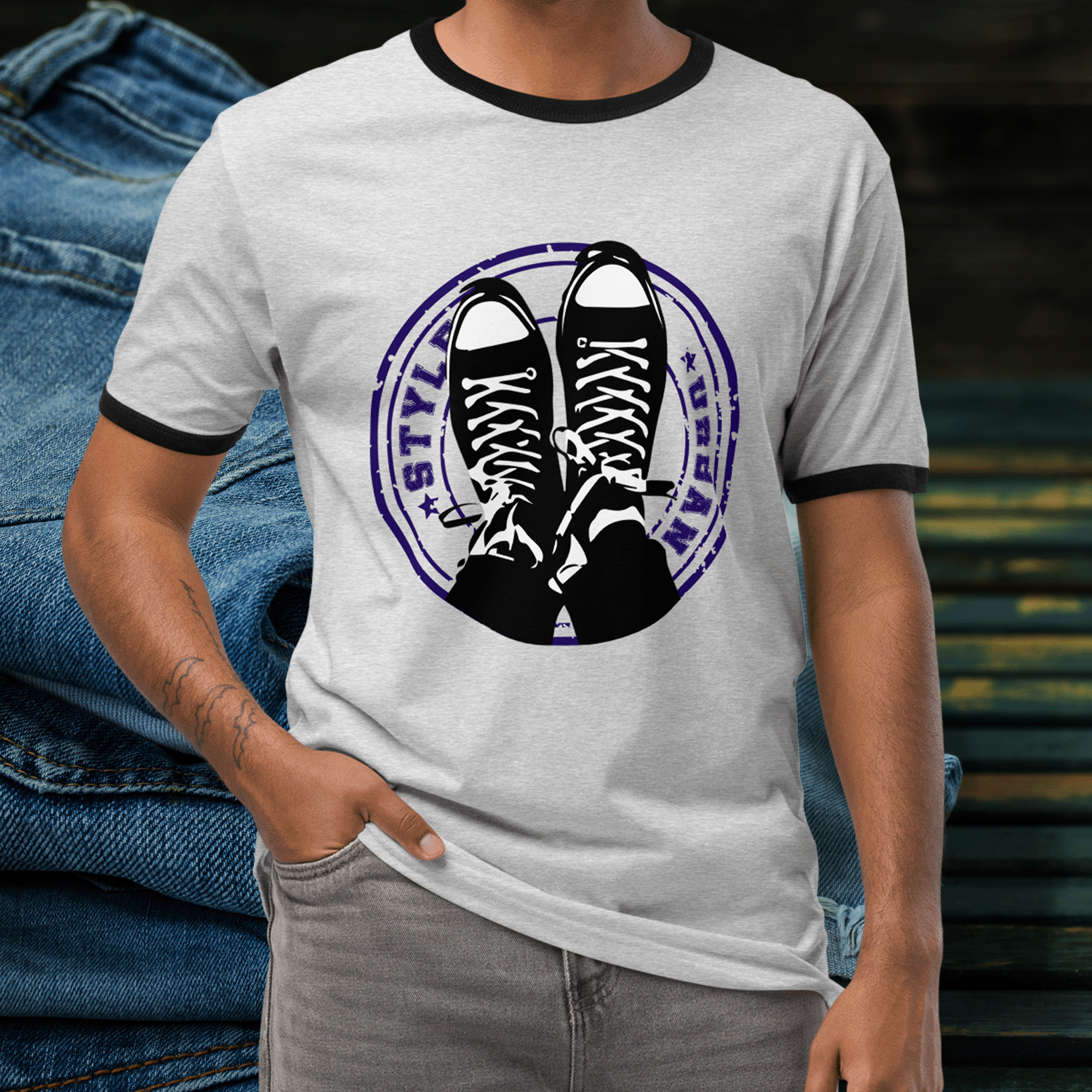 Urban Style Sneakers Ringer T-shirt