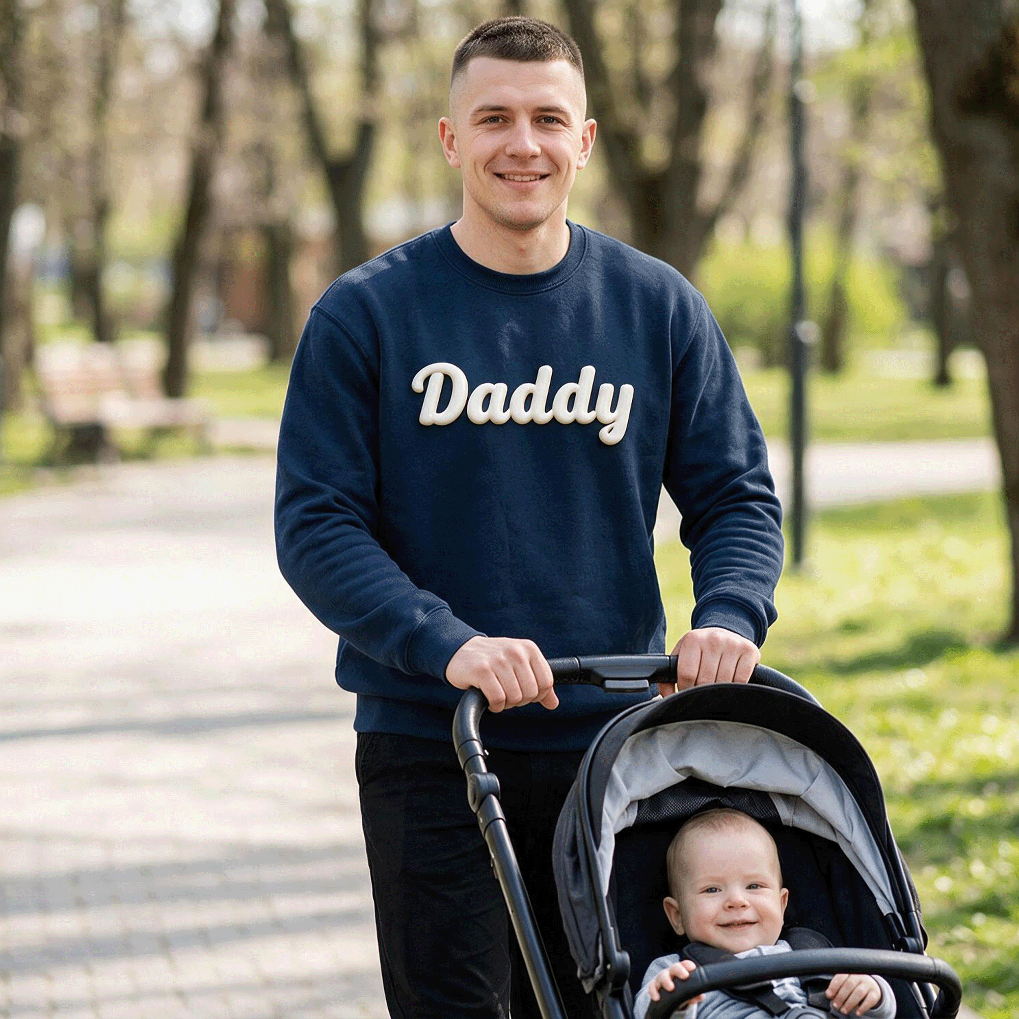 Custom Name or Text Adult Core Fleece Crewneck Sweatshirt