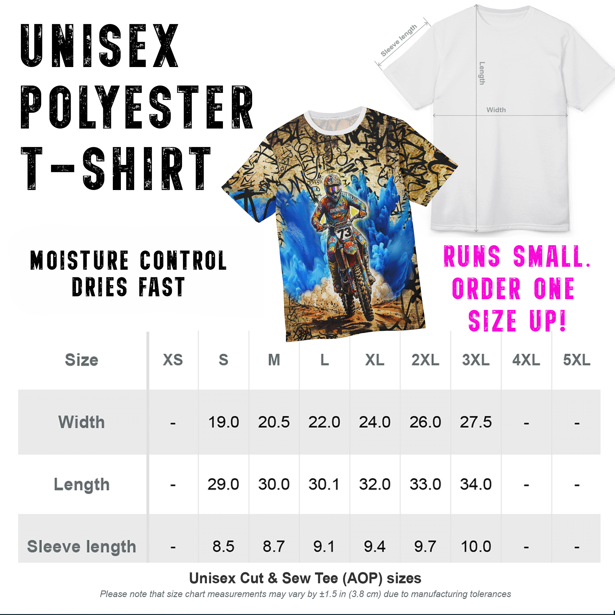 Motocross Rider Graffiti Grunge Tee