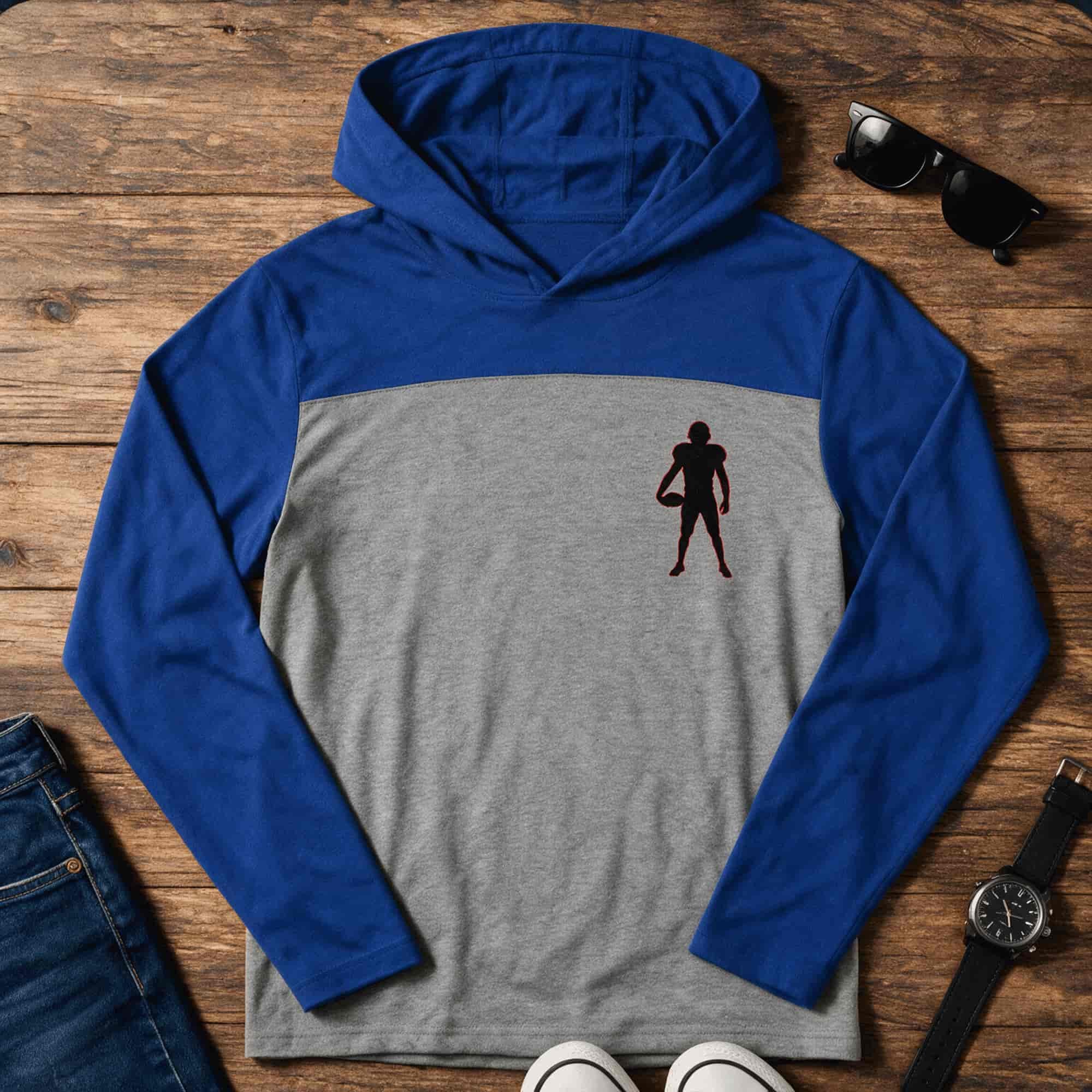 Football Long Sleeve T-shirt Halftime Hoodie