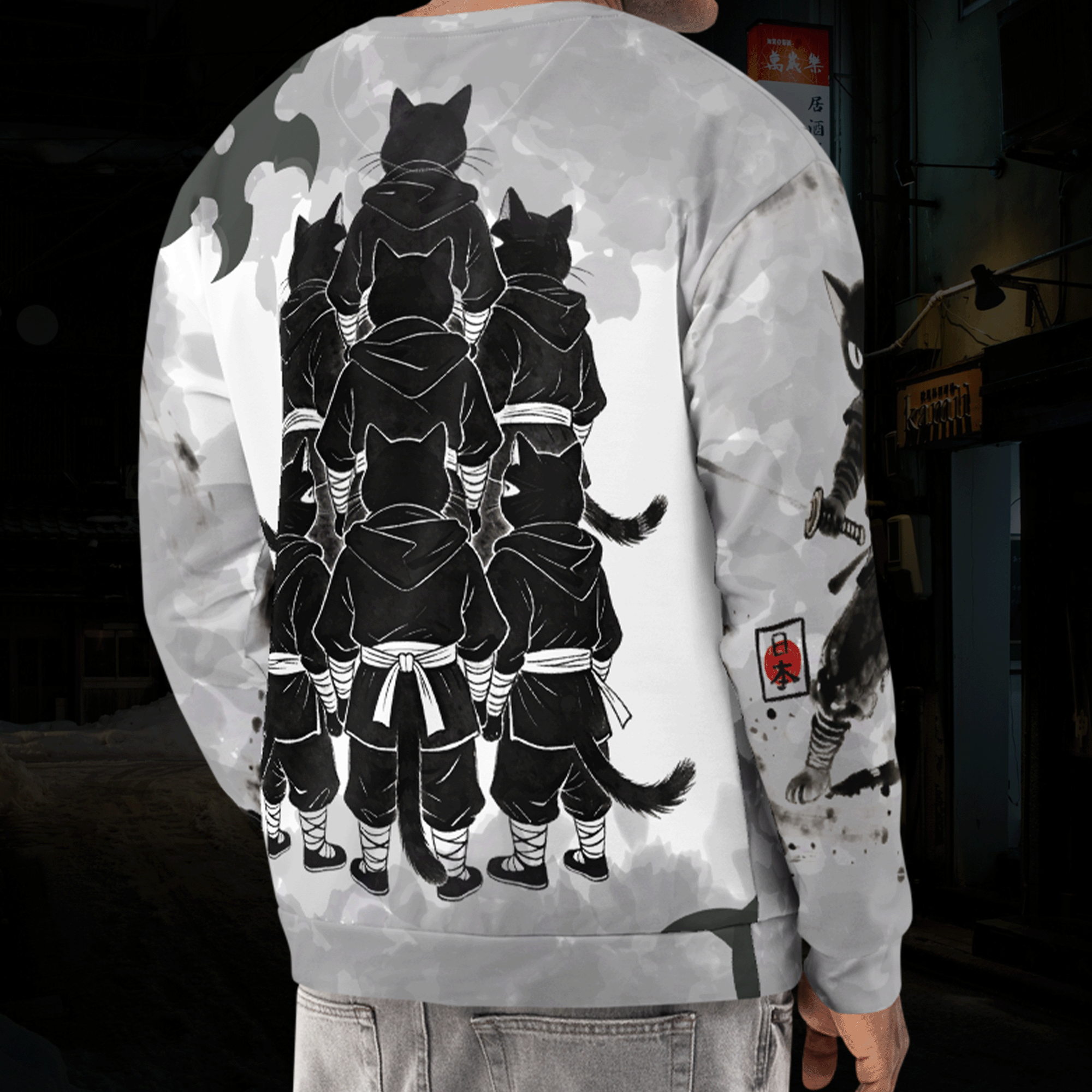 NINJA Cats Cotton Sweatshirt