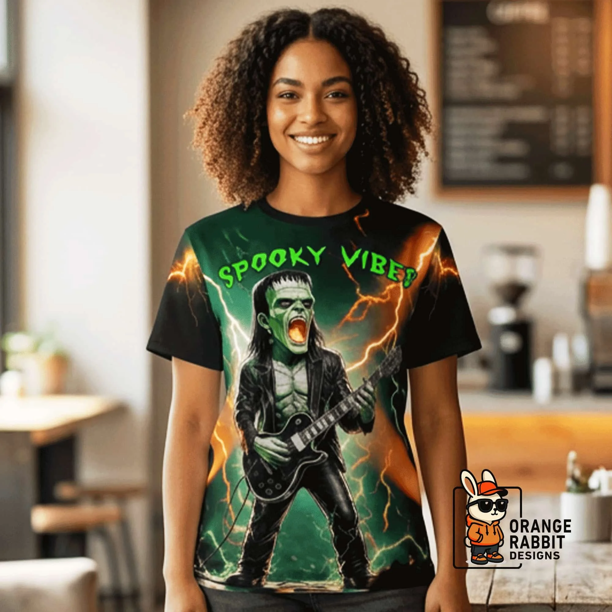 Rockstar Frankenstein All-Over Print Tee