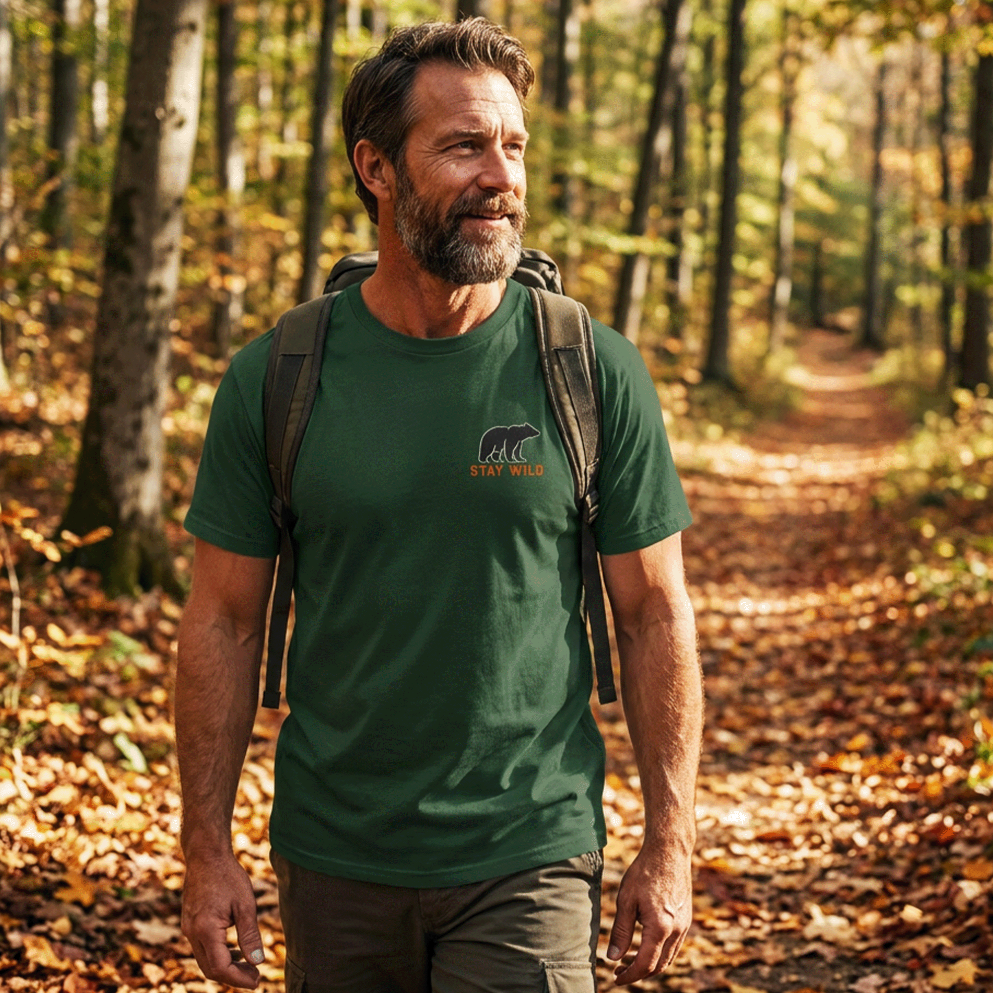 Embroidered Stay Wild Bear DryBlend® T-Shirt