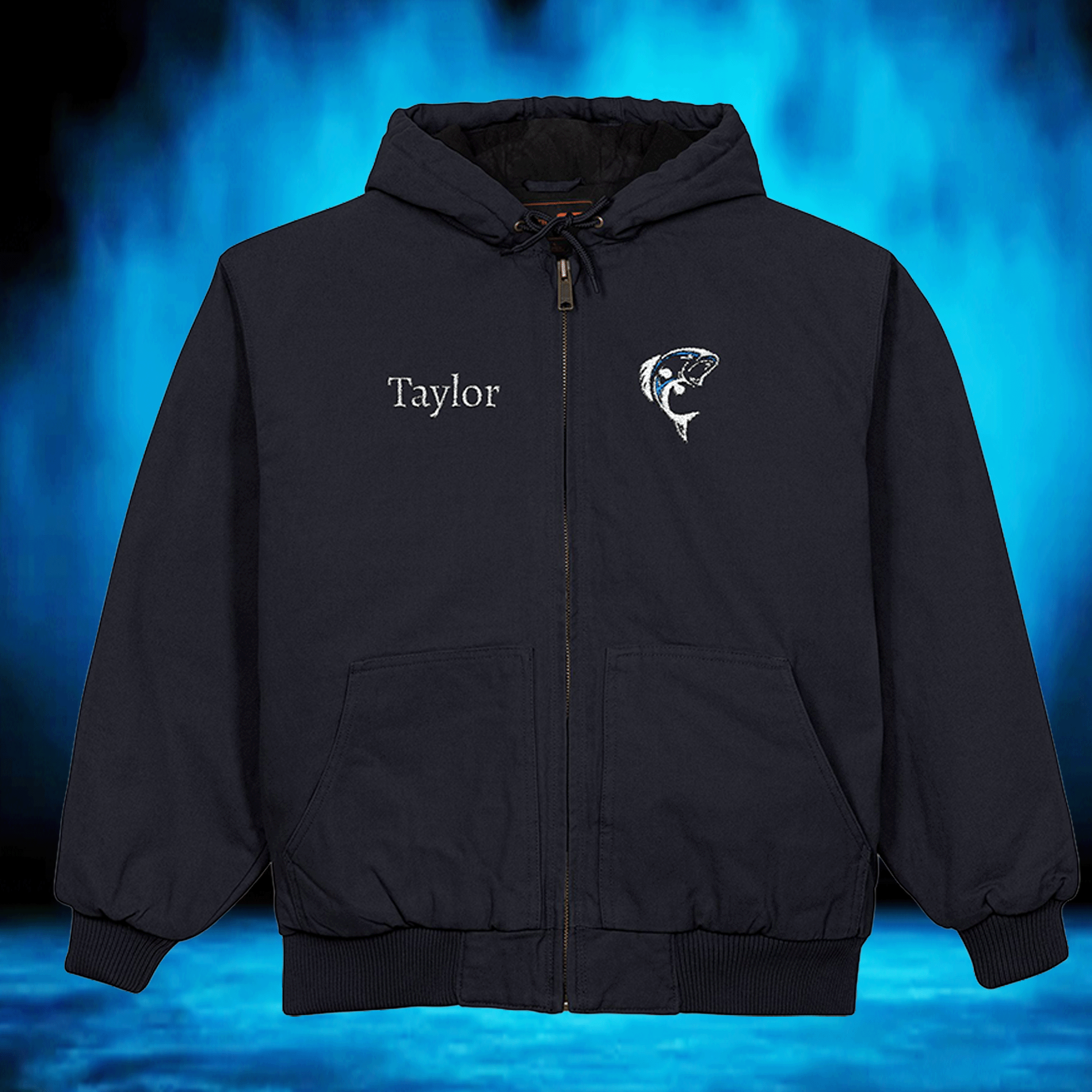 Personalized CornerStone® Men's Duck Cloth Hooded Work Jacket