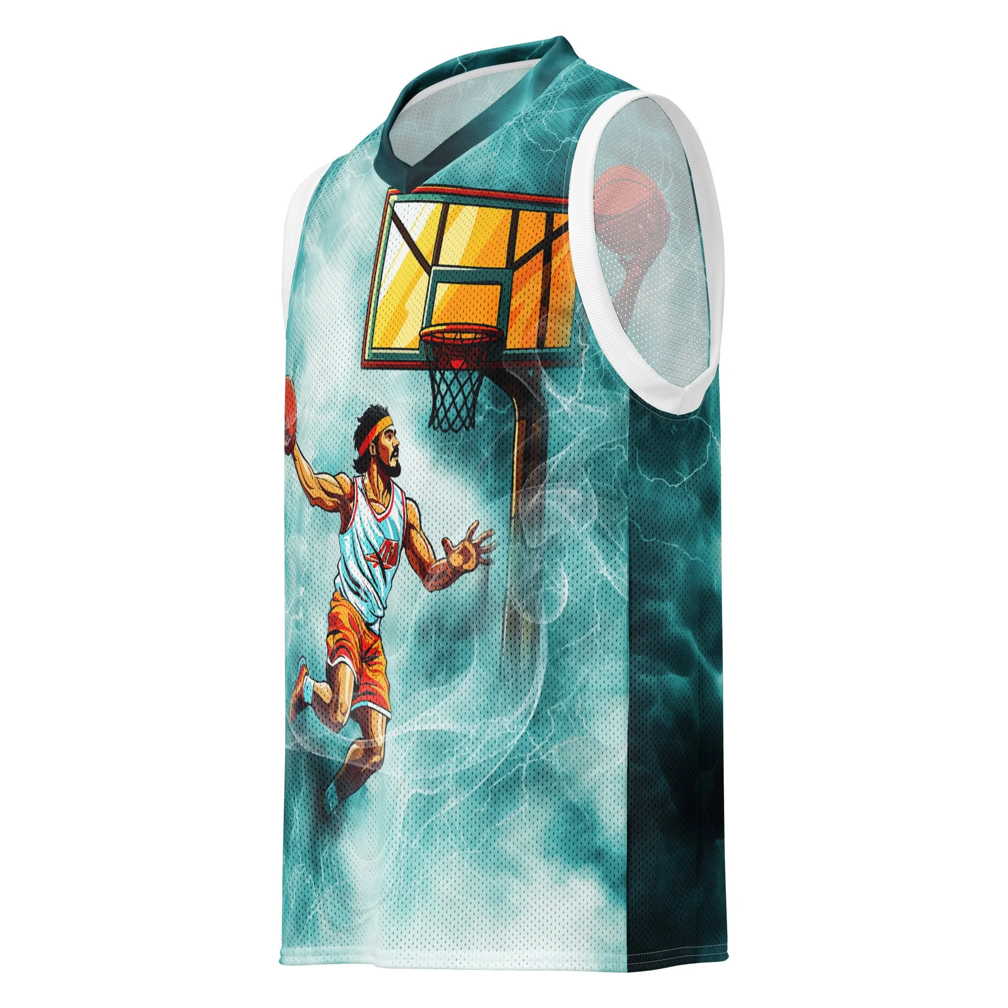 Basketball Dunking Cloud Design Jersey