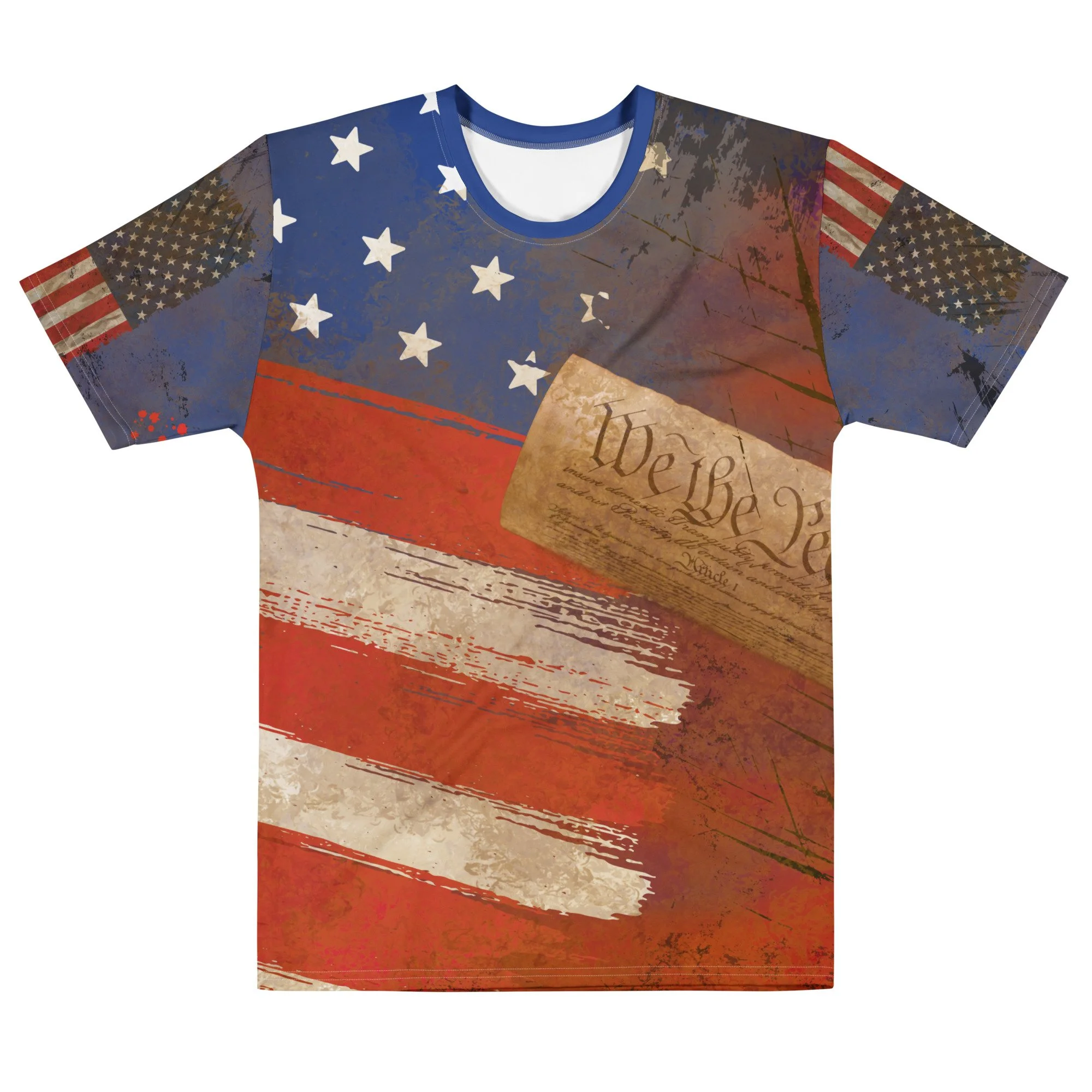 American Flag and Eagle Grunge Streetwear T-shirt