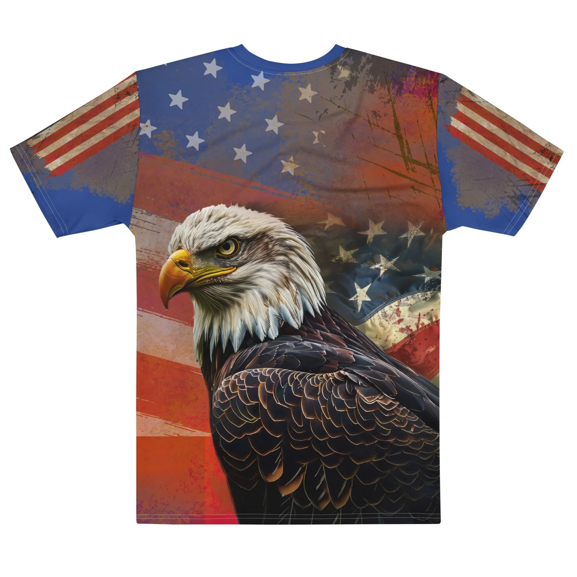 American Flag and Eagle Grunge Streetwear T-shirt