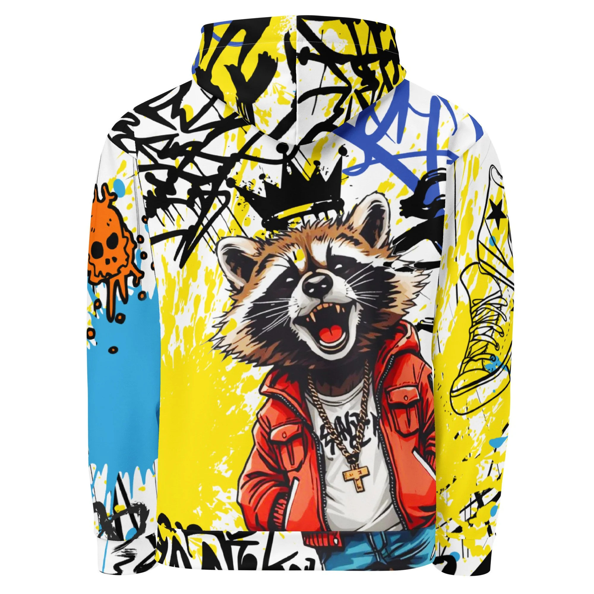 Graffiti Style Raccoon Streetwear Hoodie