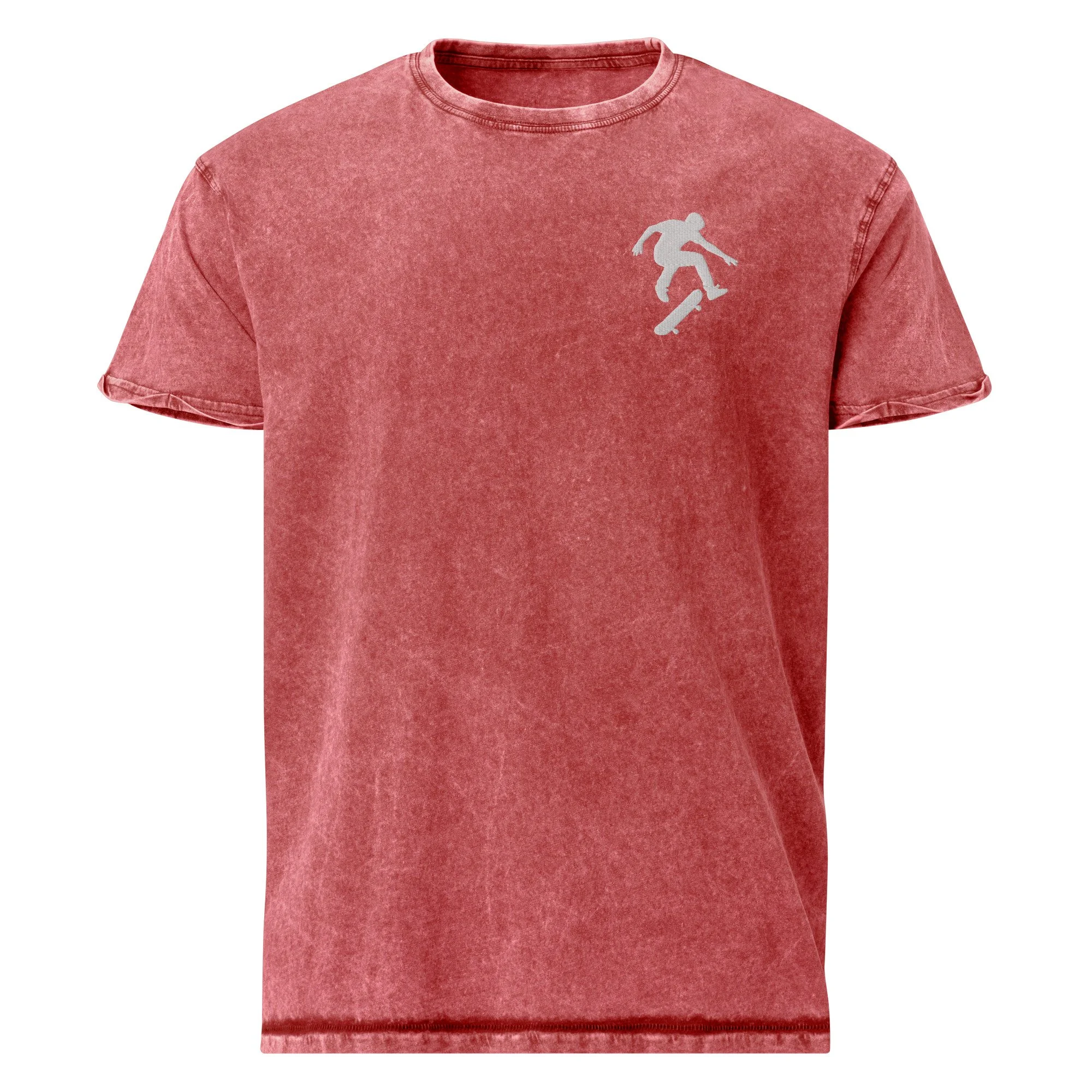 Embroidered Skateboarder T-Shirt