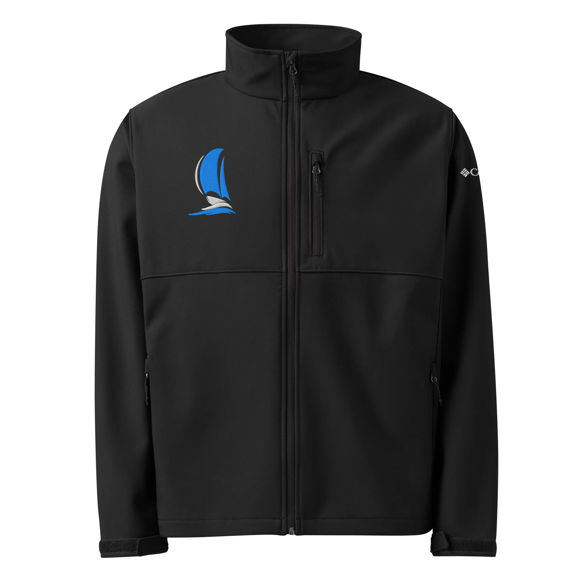 Embroidered Sailboat Soft Shell Columbia Jacket
