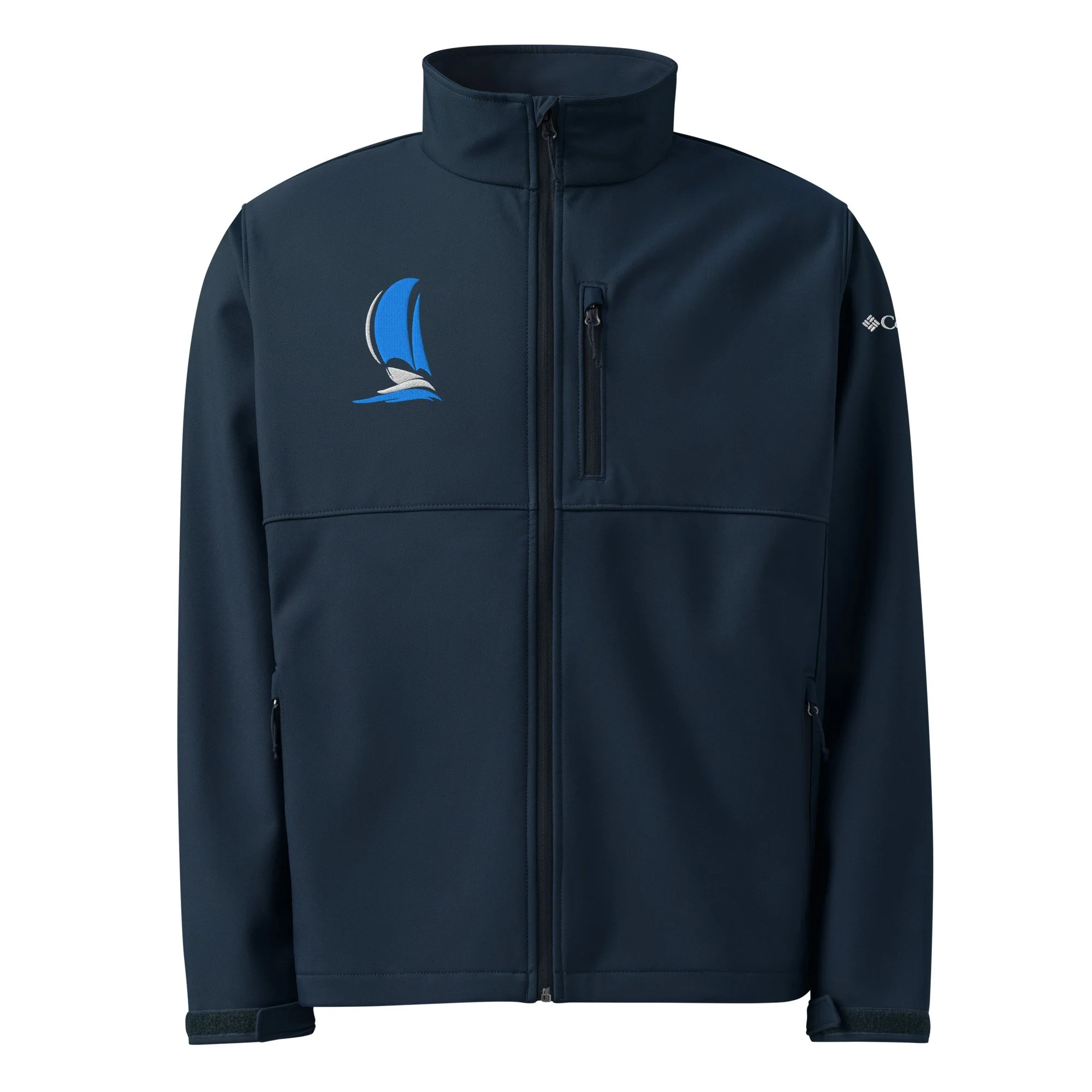 Embroidered Sailboat Soft Shell Columbia Jacket