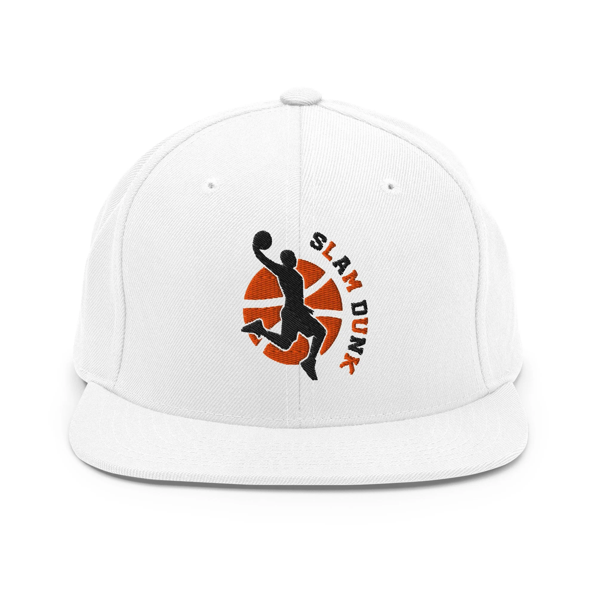 Embroidered Basketball Slam Dunk Snapback Cap