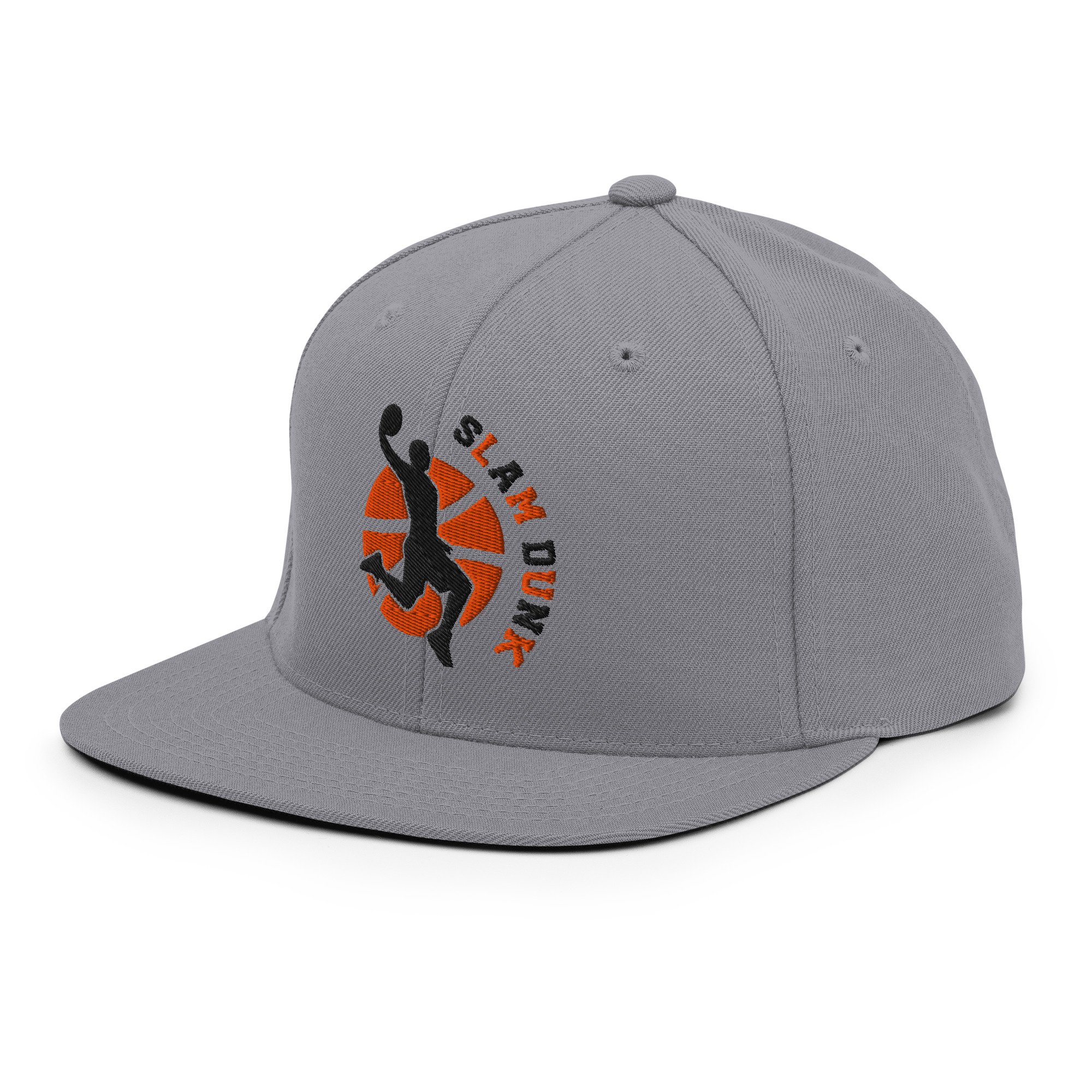 Embroidered Basketball Slam Dunk Snapback Cap