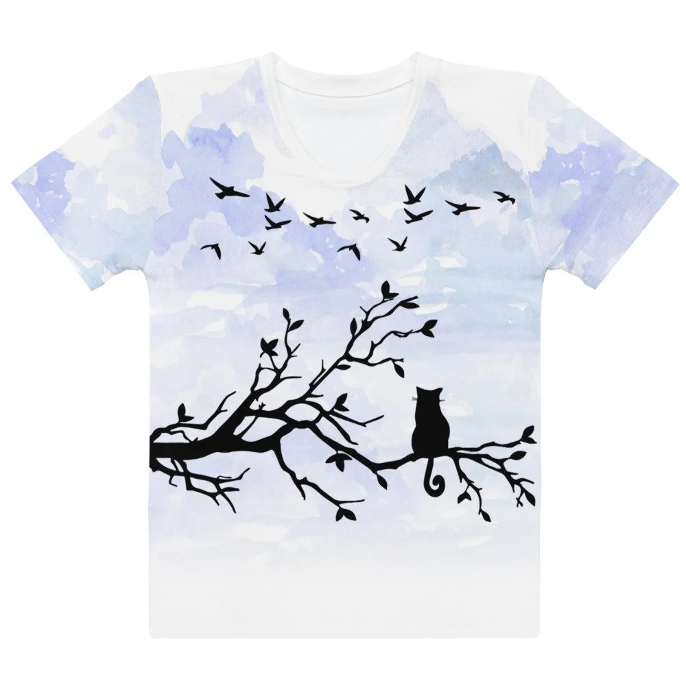 Women's Artistic Cat Tee