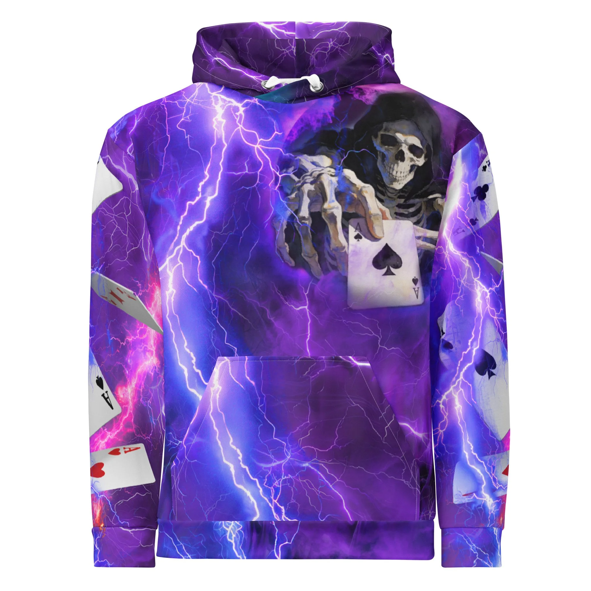 Skeleton with Ace Card Hoodie