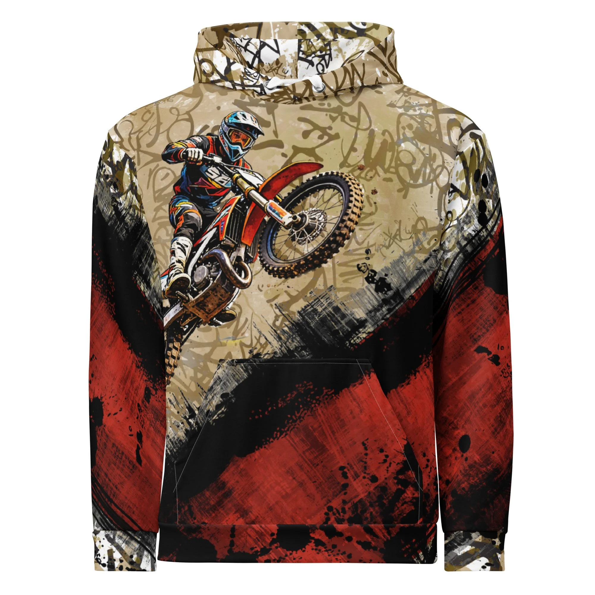 MOTOCROSS Graffiti Grunge Hoodie