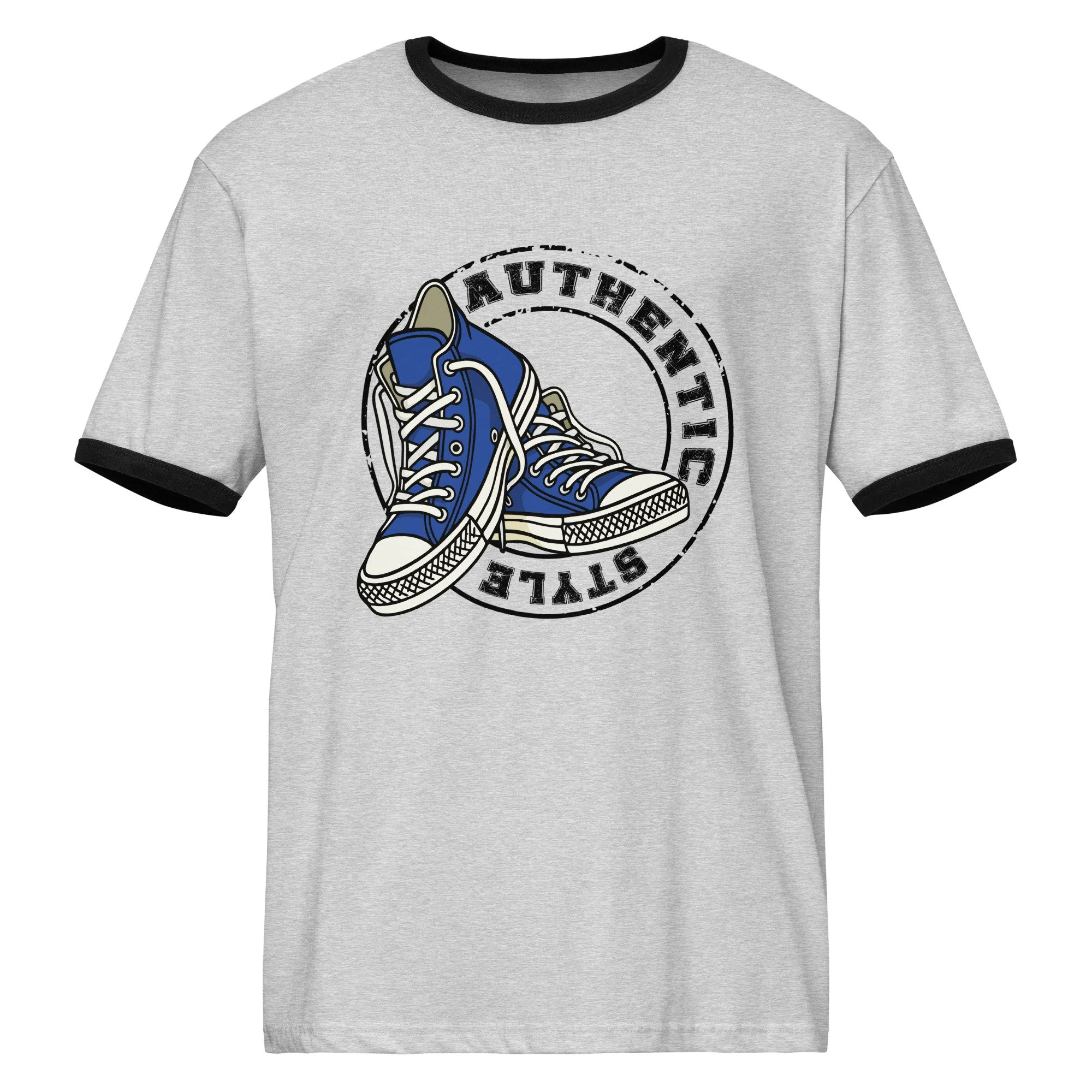 Authentic Style Blue Sneakers Ringer T-shirt