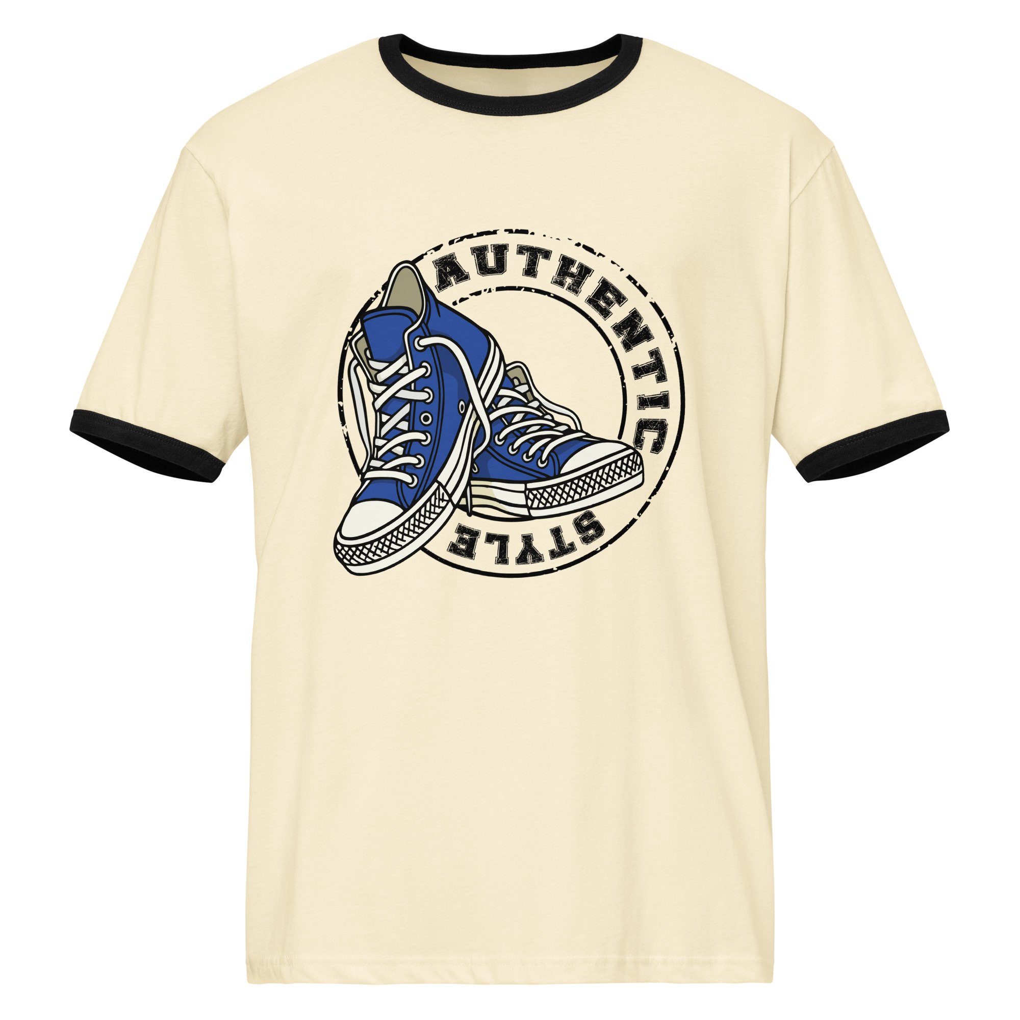 Authentic Style Blue Sneakers Ringer T-shirt