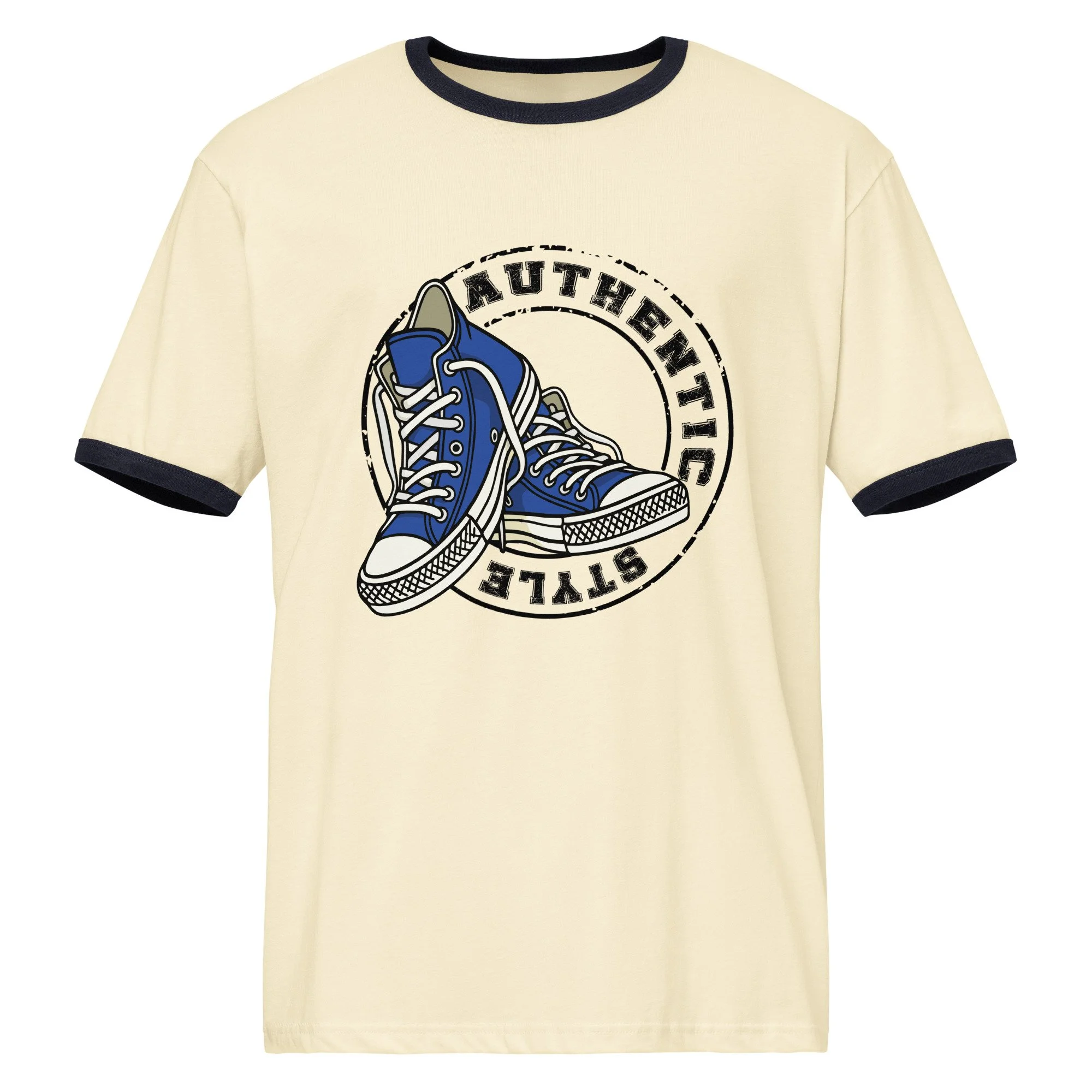 Authentic Style Blue Sneakers Ringer T-shirt