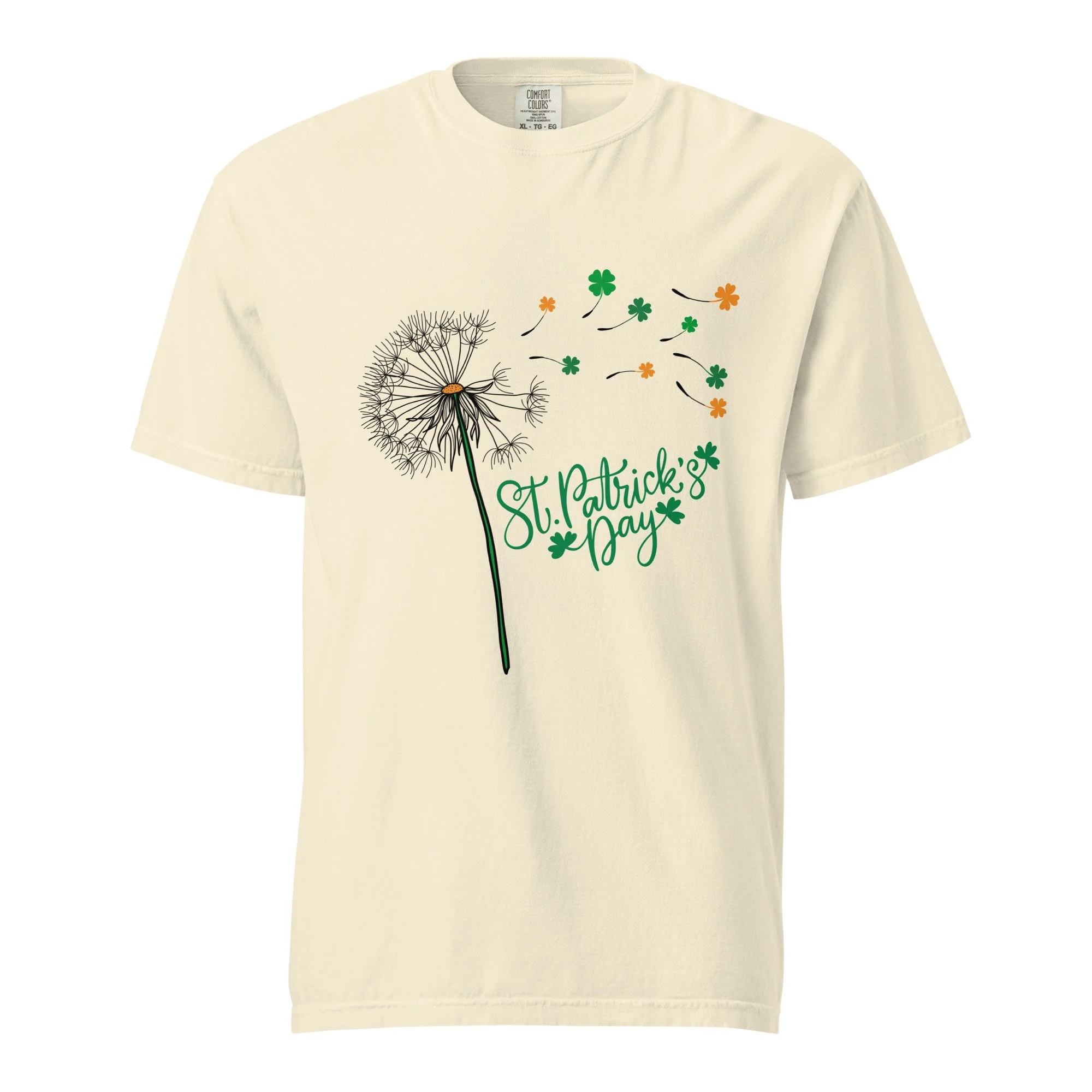 St Patricks Day Dandelion Shamrock T-shirt