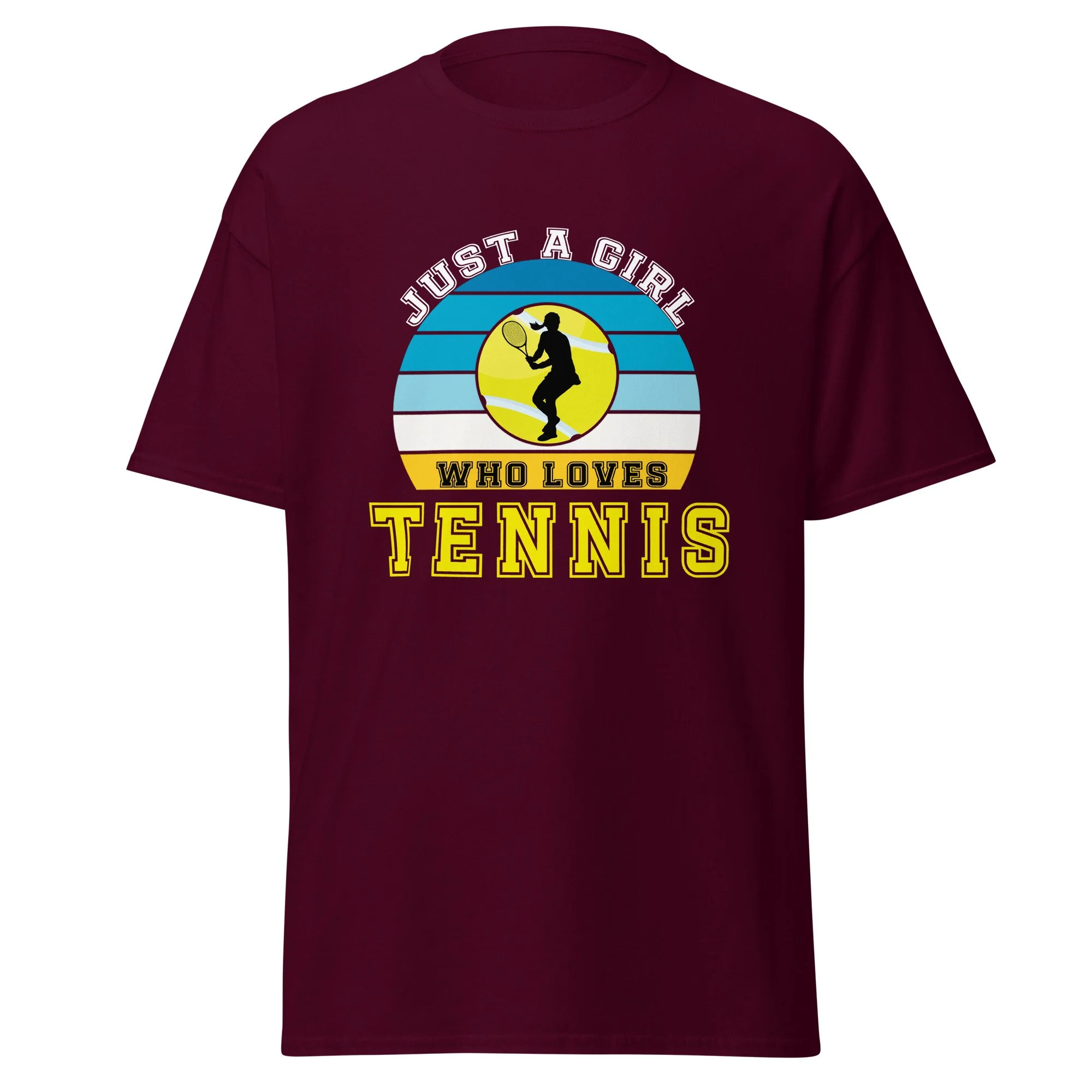 Just a Girl Who Loves Tennis Classic Cotton Sports Tee