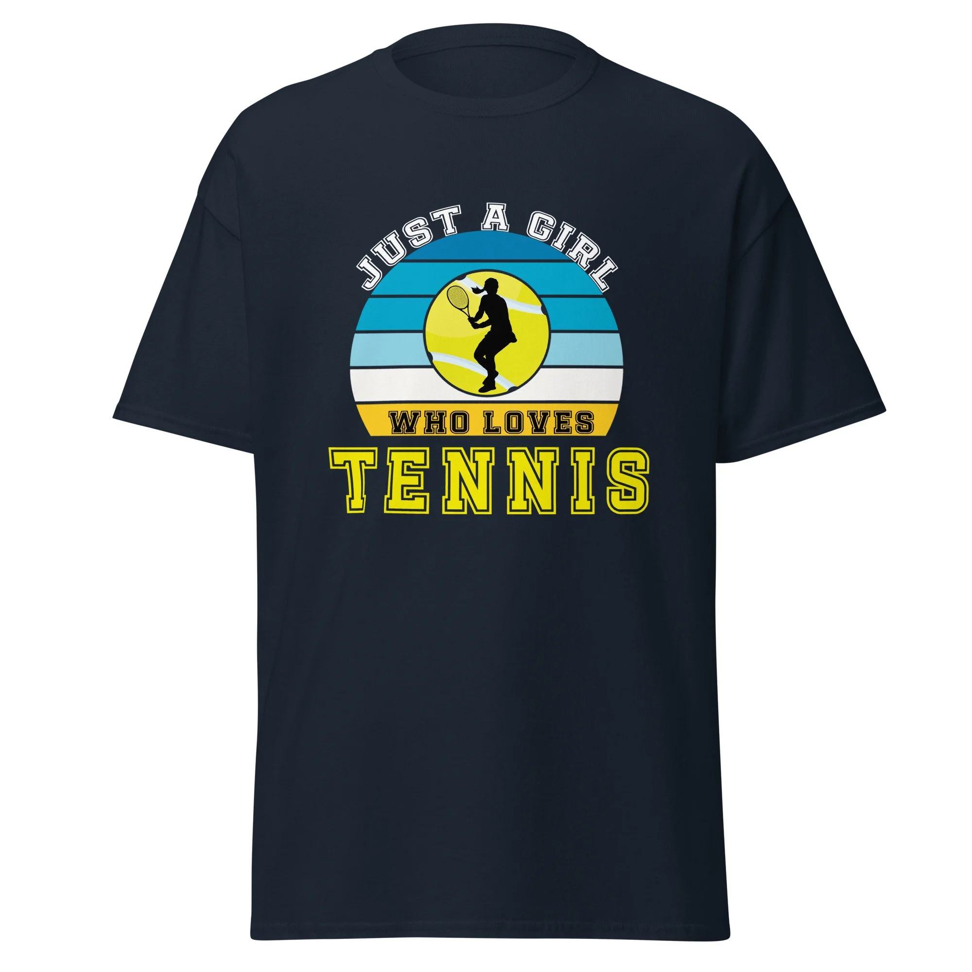 Just a Girl Who Loves Tennis Classic Cotton Sports Tee