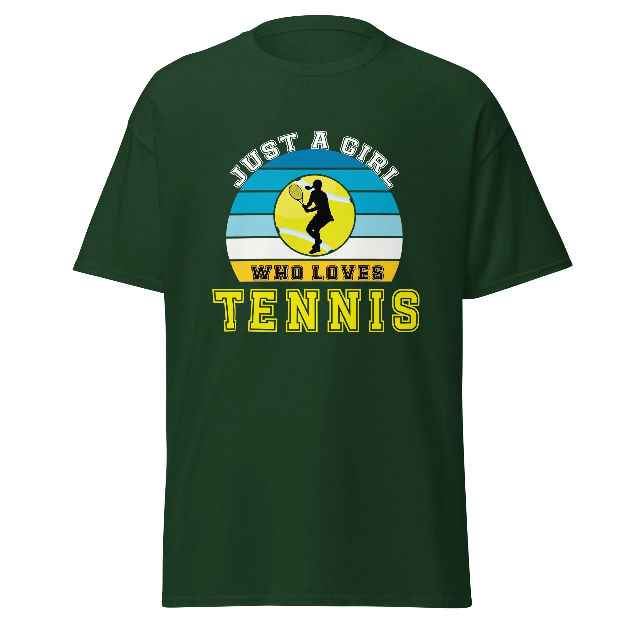 Just a Girl Who Loves Tennis Classic Cotton Sports Tee