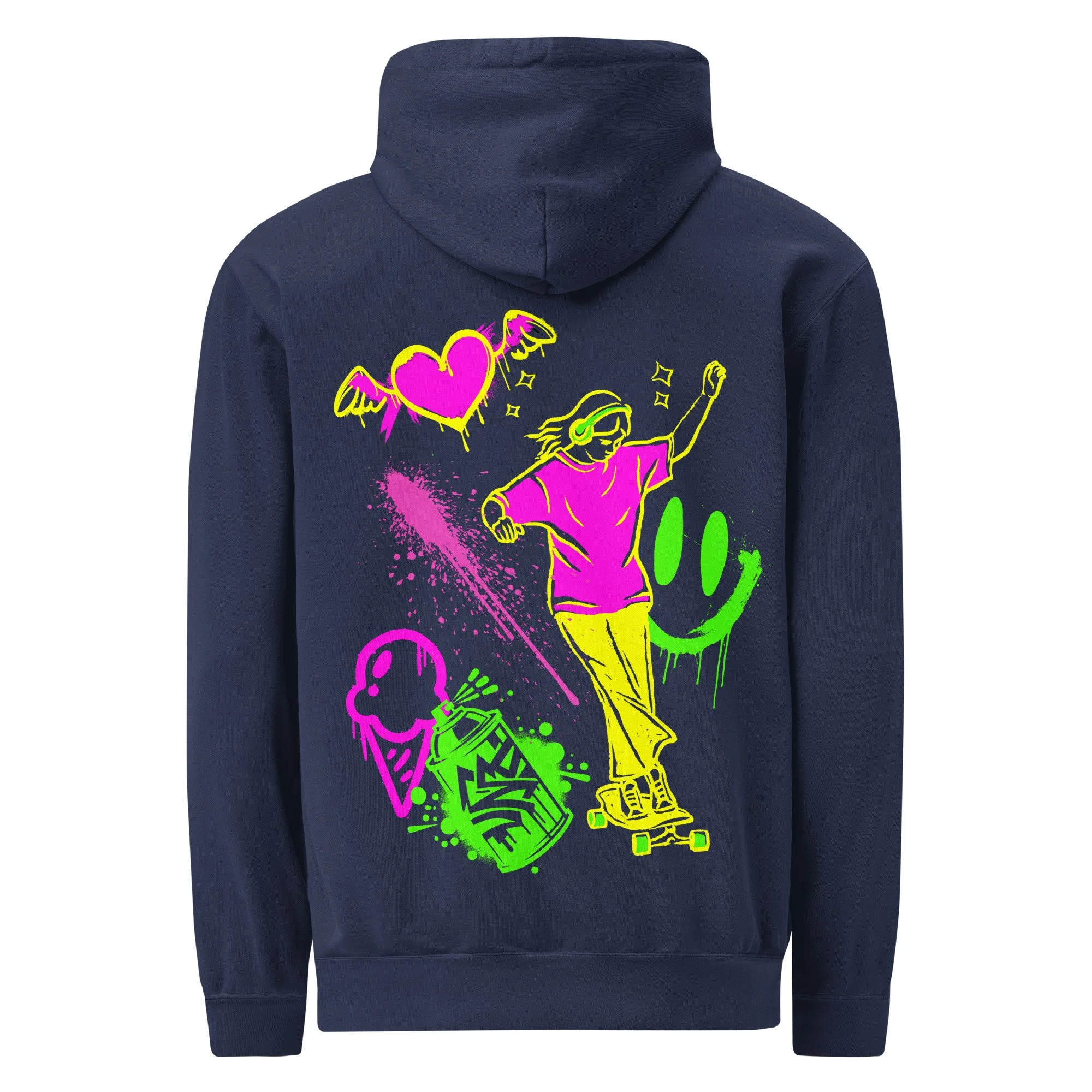 Graffiti Skateboarder Girl Hoodie