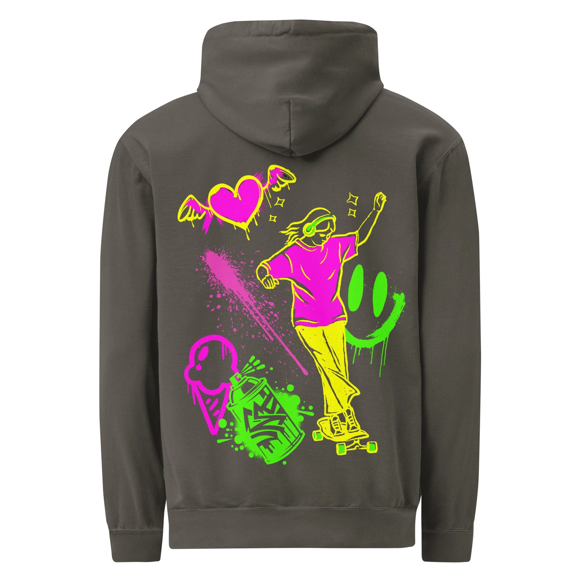 Graffiti Skateboarder Girl Hoodie