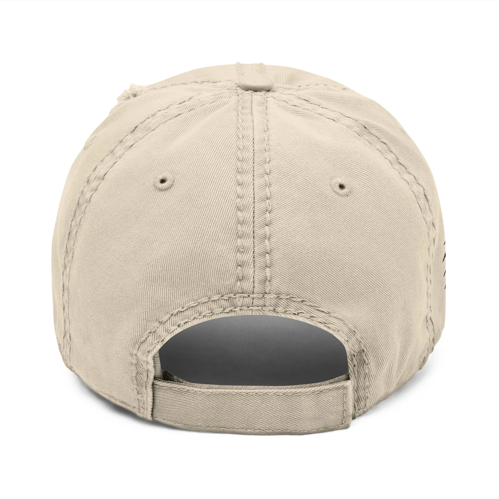 Embroidered Cat Clawing Distressed Dad Hat