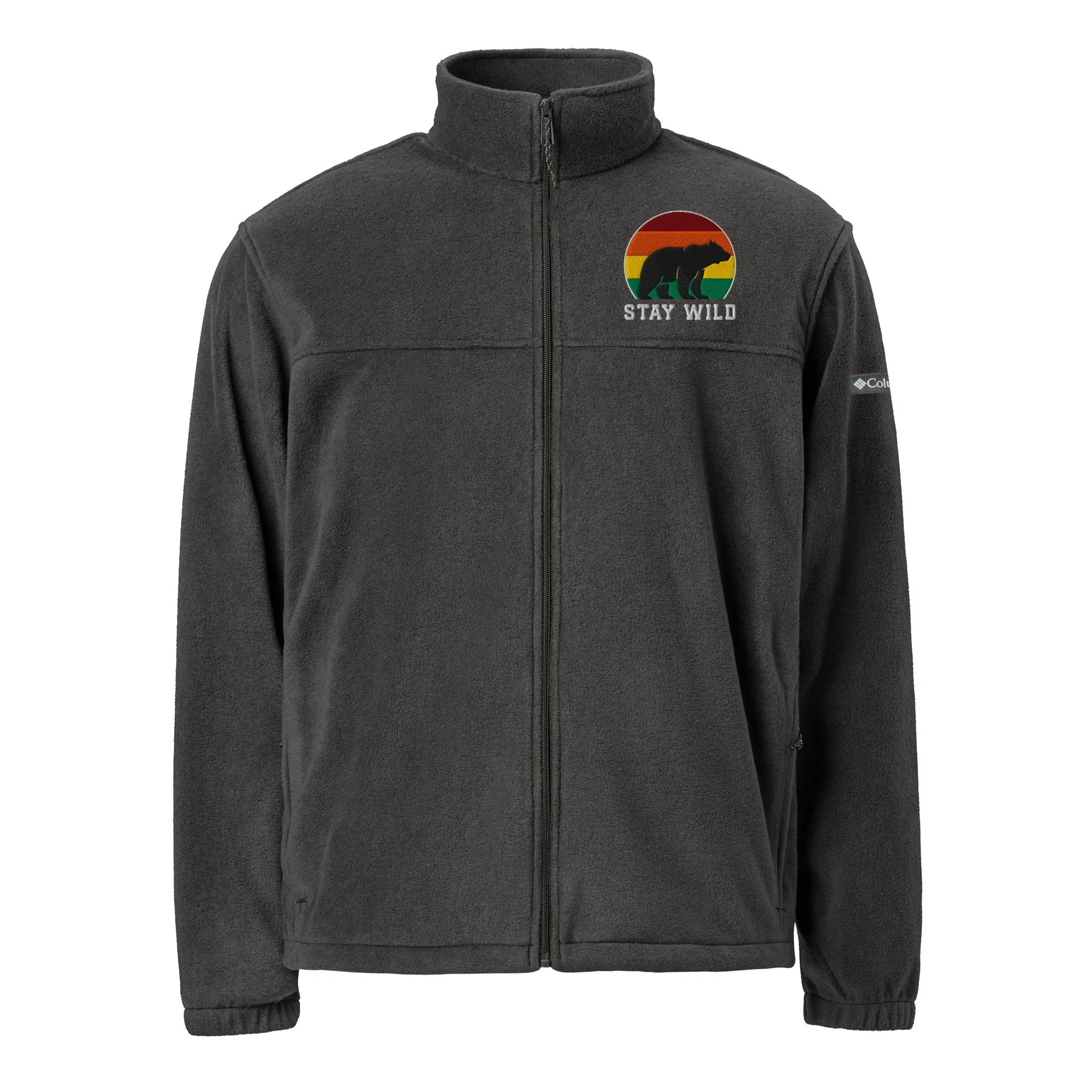 Stay Wild Black Bear Unisex Columbia Fleece Jacket