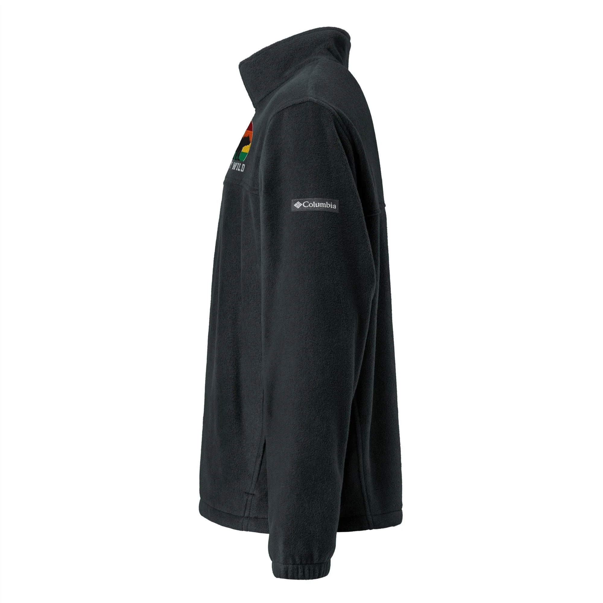 Stay Wild Black Bear Unisex Columbia Fleece Jacket